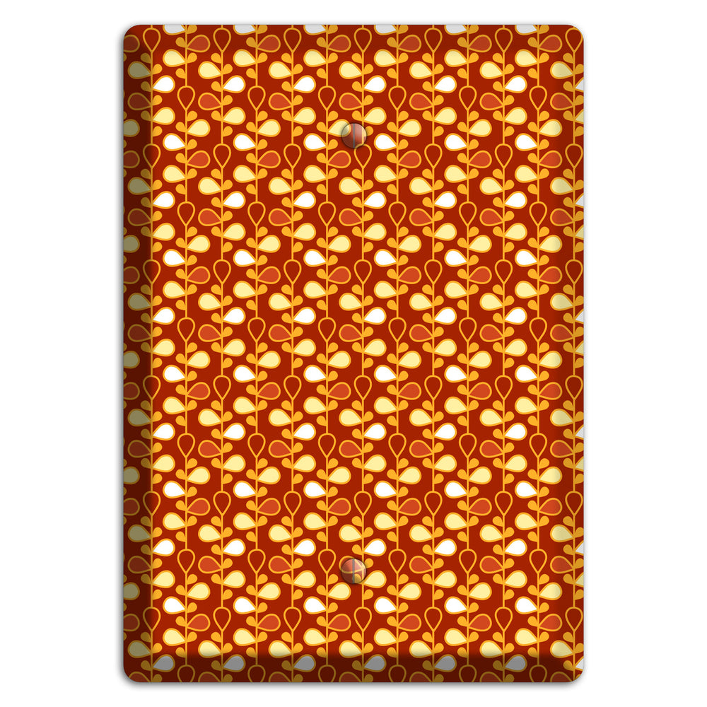 Maroon Teardrop Vine Blank Wallplate