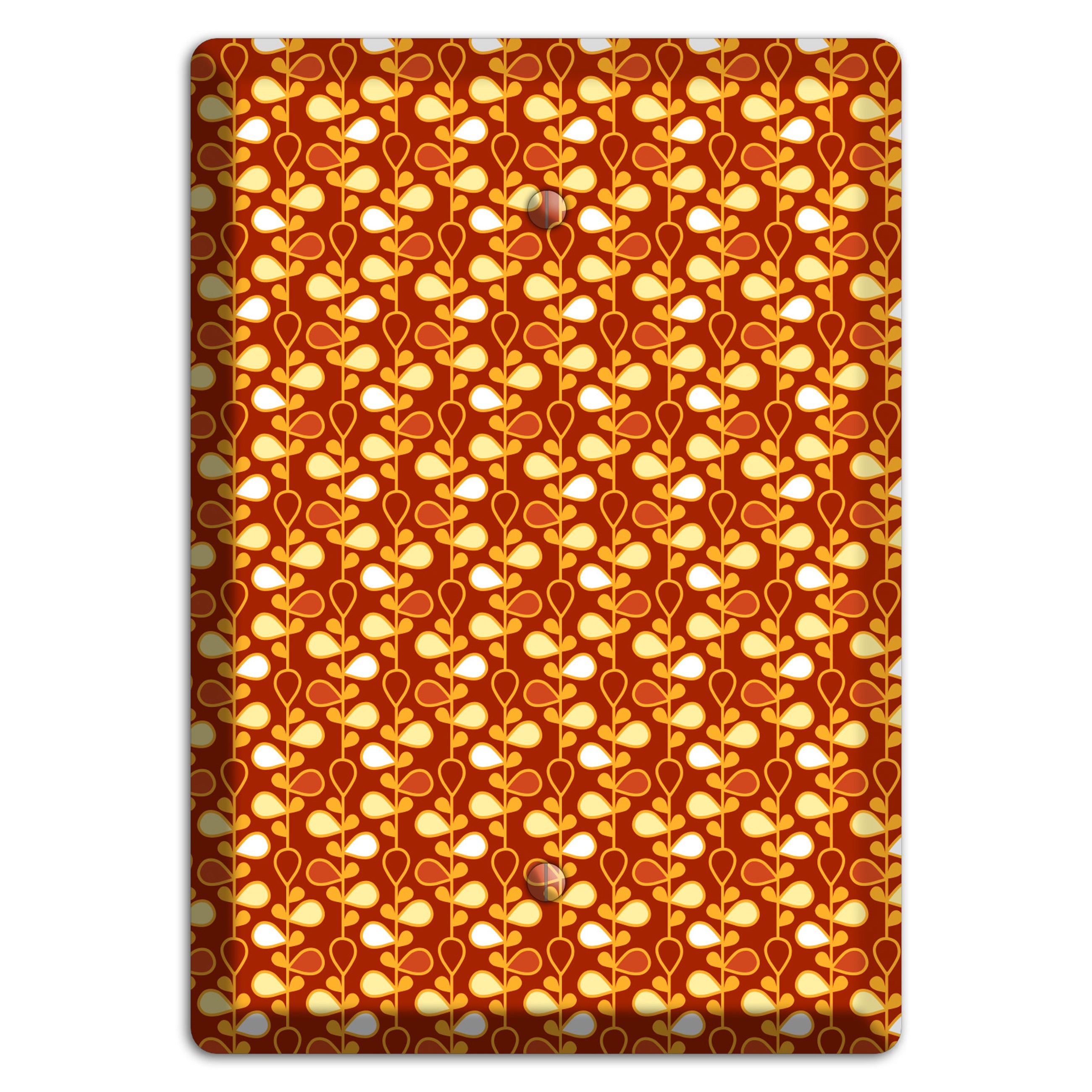 Maroon Teardrop Vine Blank Wallplate