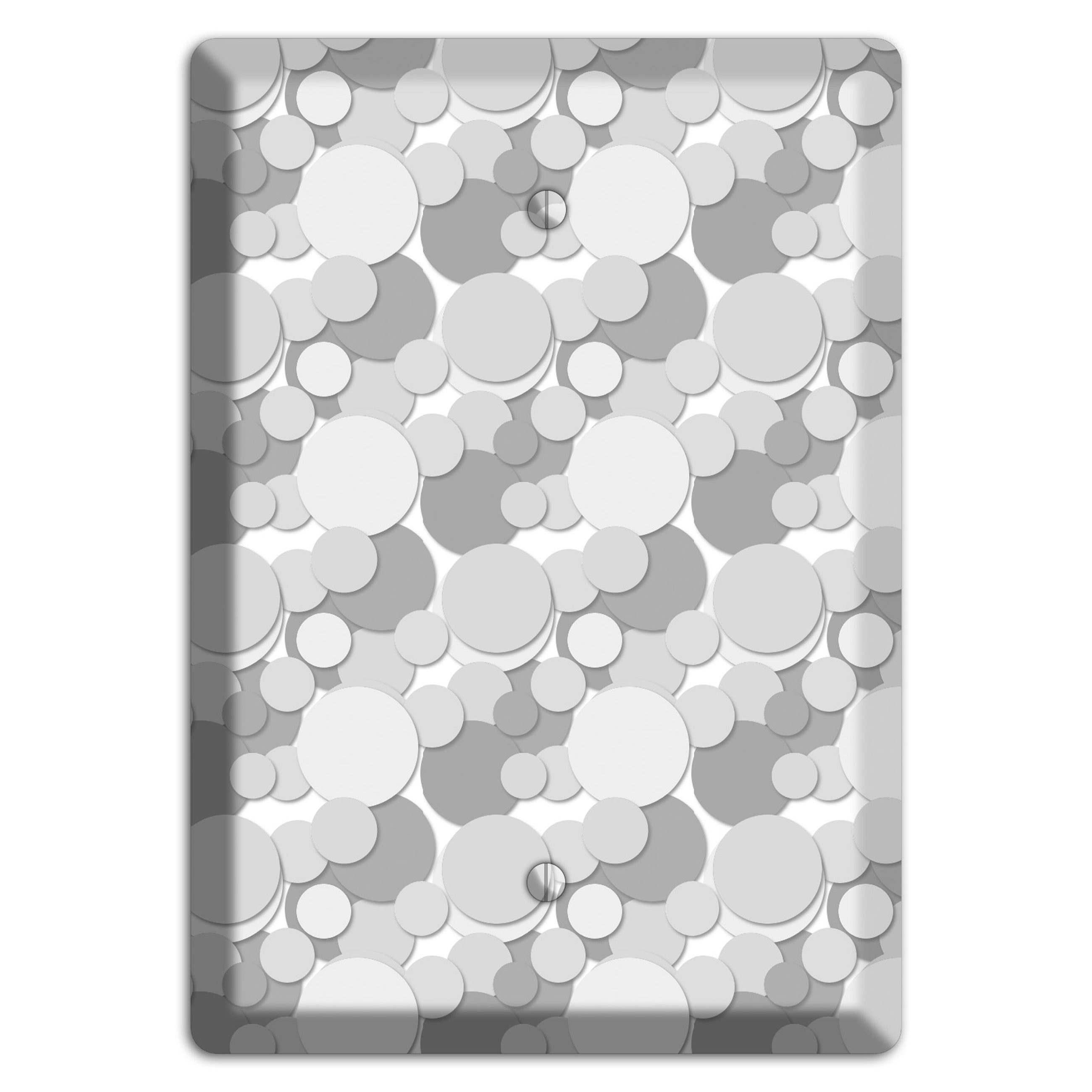 Multi Grey Bubble Dots Blank Wallplate