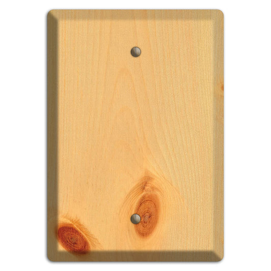Unfinished Pine Wood Single Blank Cover Plate