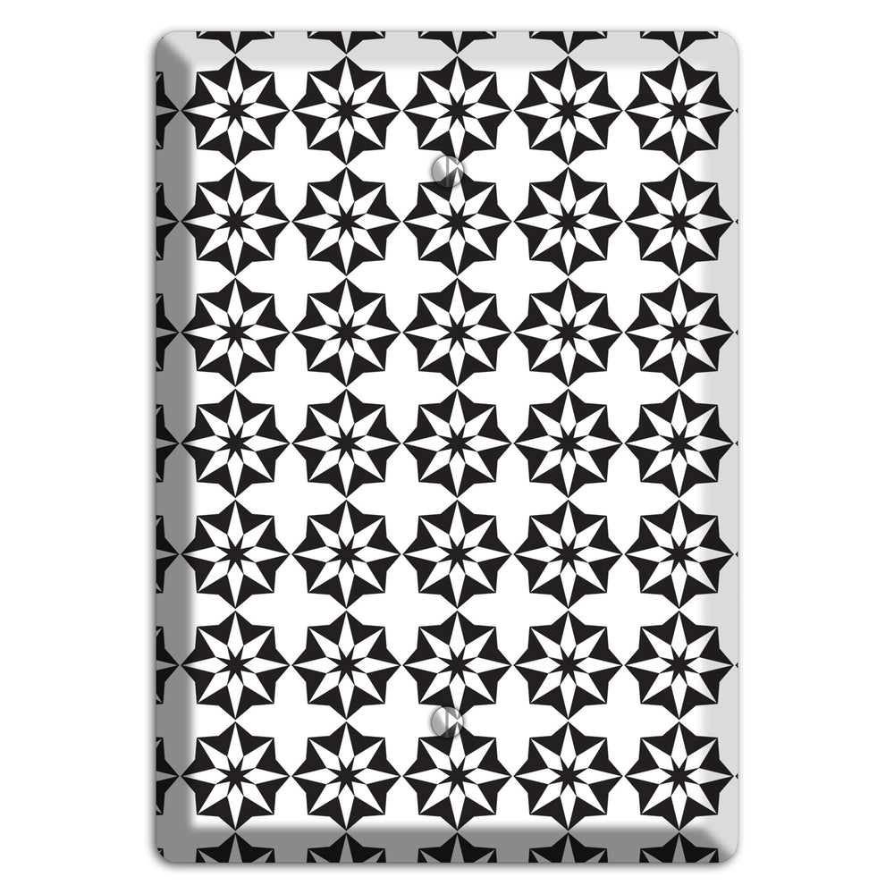 White with Black Foulard Blank Wallplate