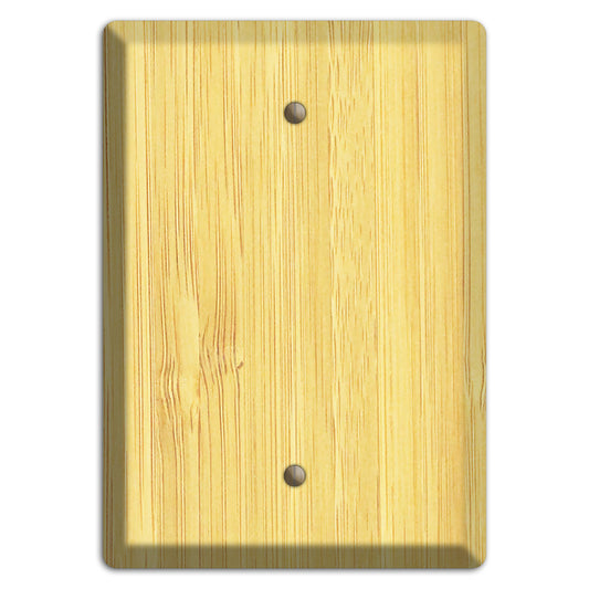 Natural Bamboo Wood Single Blank Cover Plate