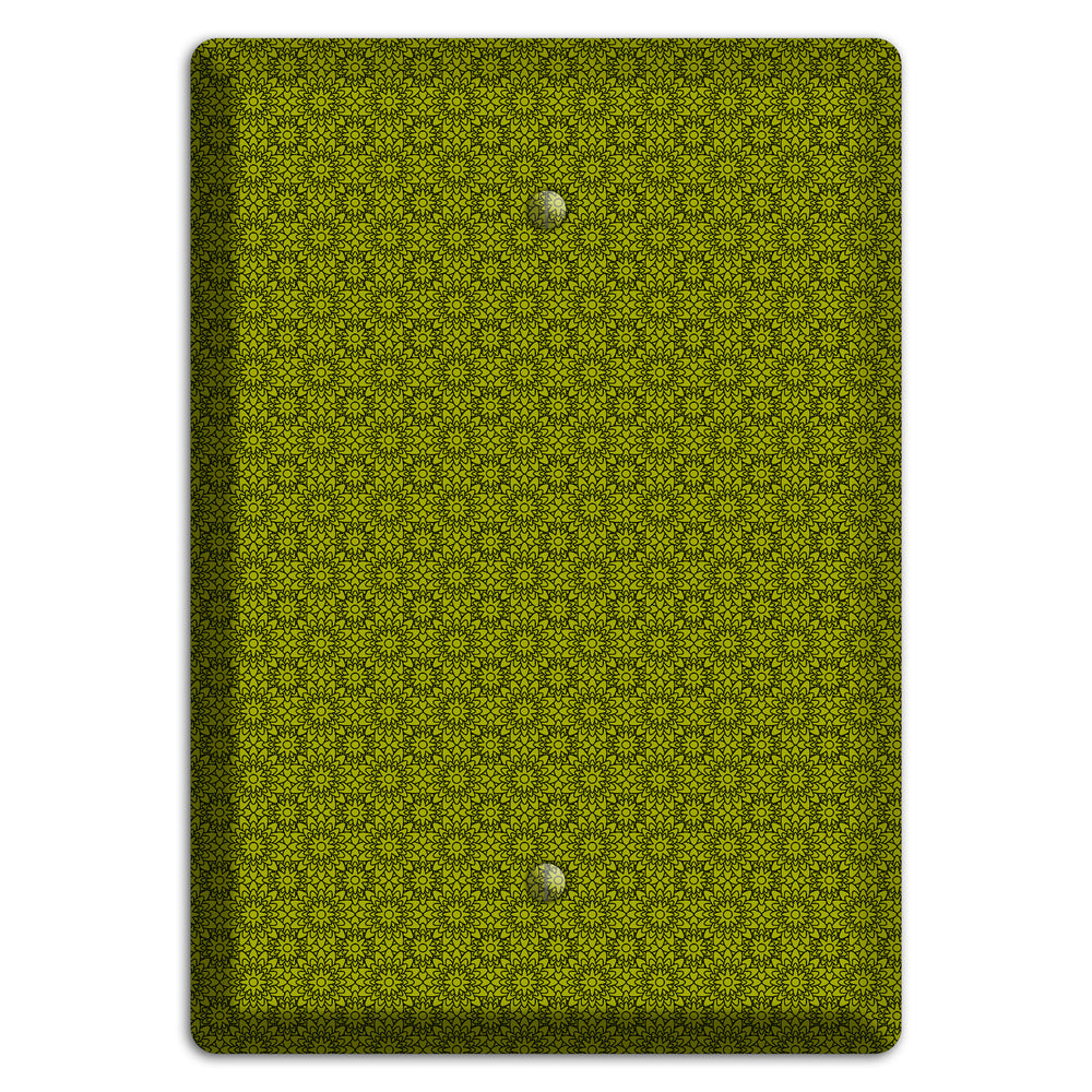 Multi Green Foulard Blank Wallplate