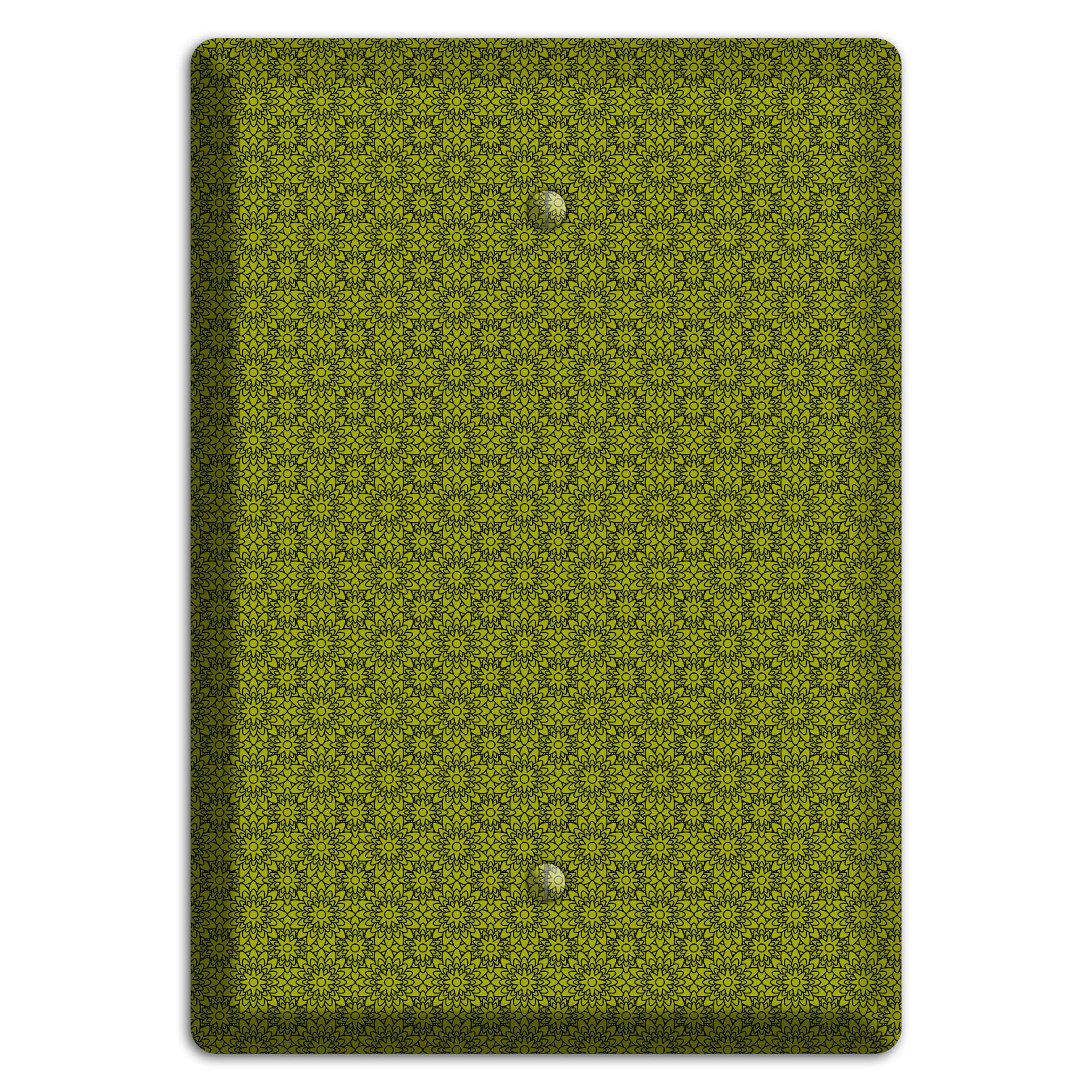 Multi Green Foulard Blank Wallplate