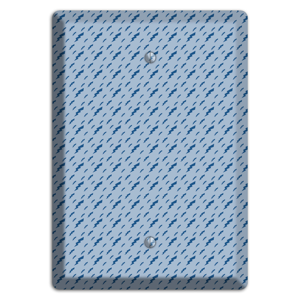 Blue Bolts Blank Wallplate