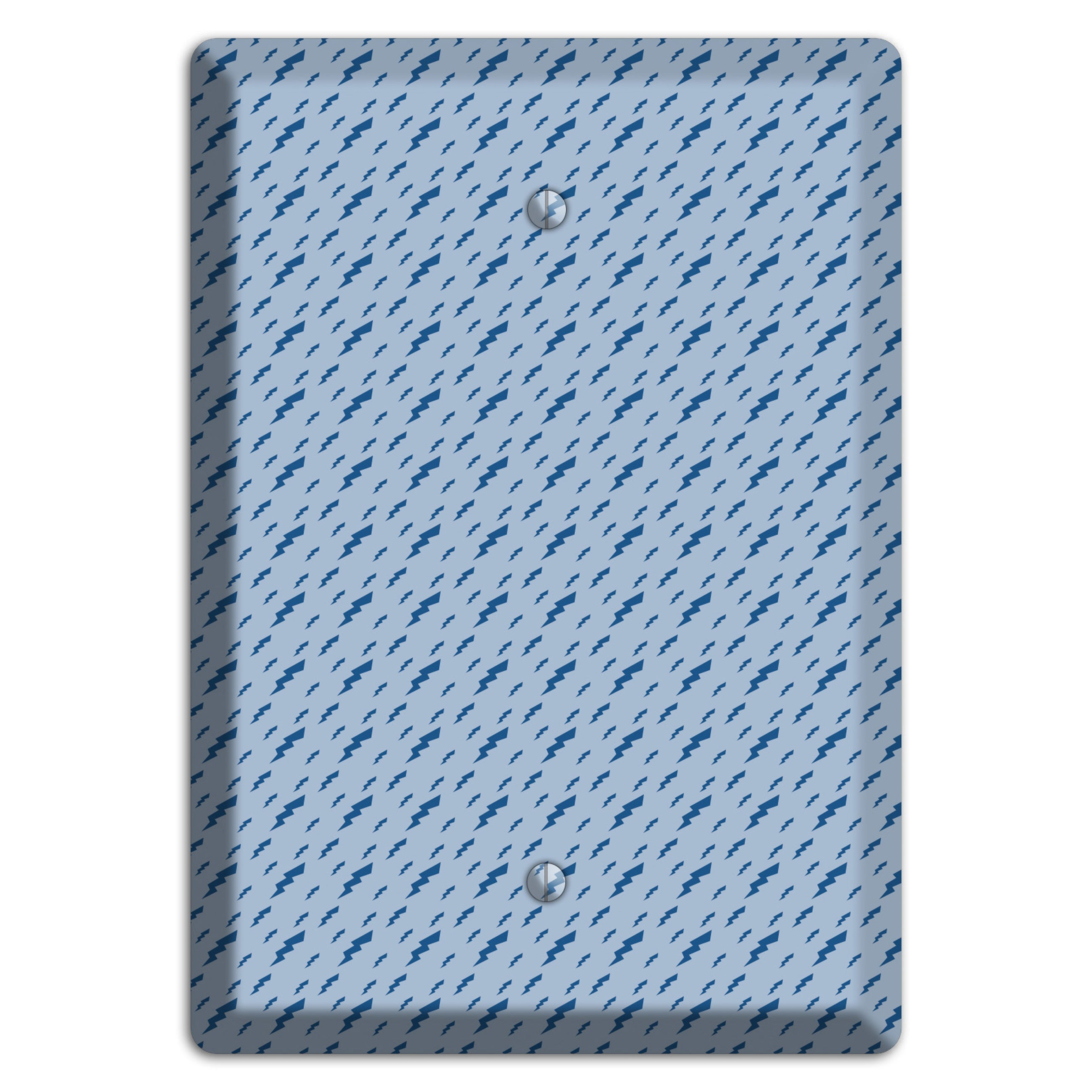 Blue Bolts Blank Wallplate