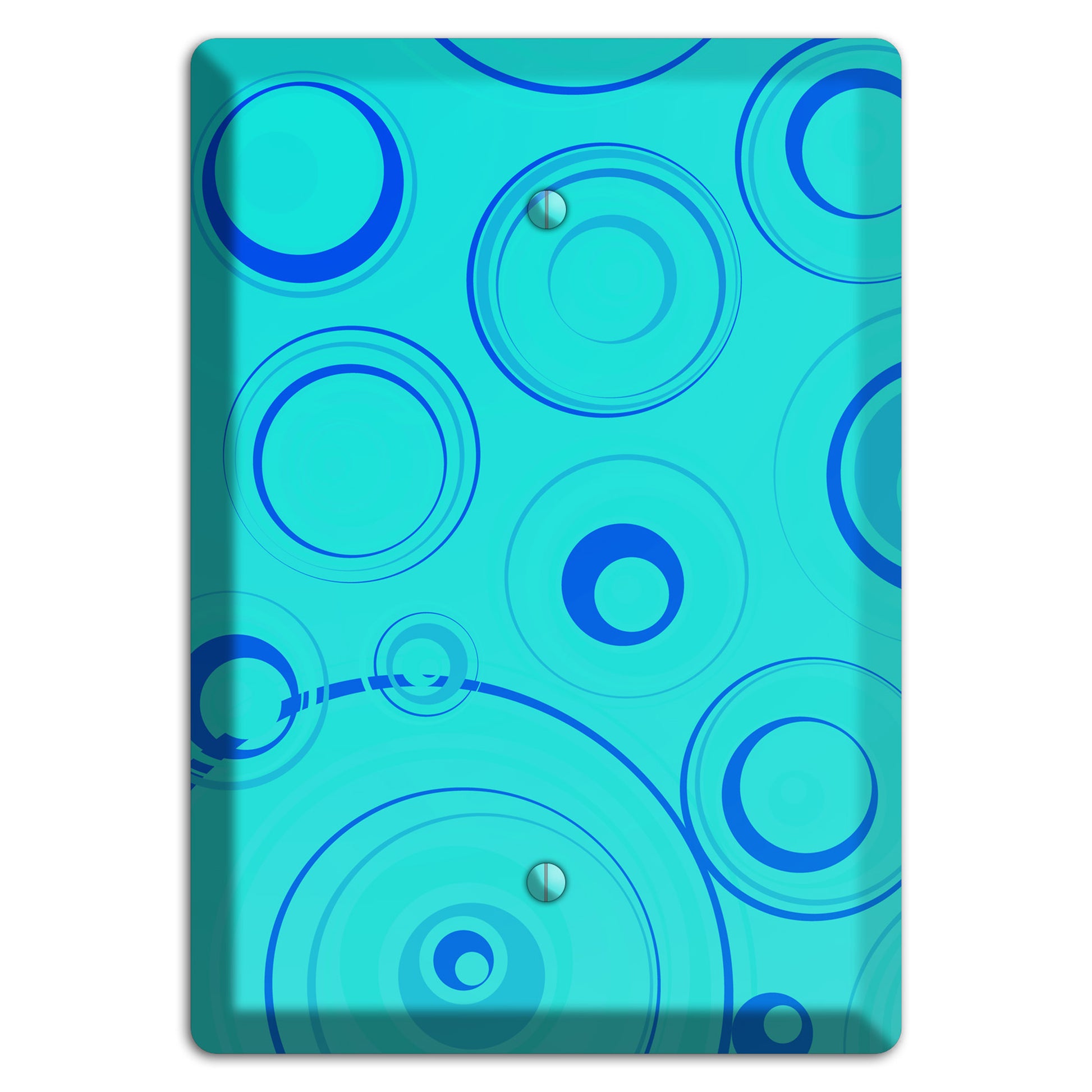 Turquoise Circles Blank Wallplate