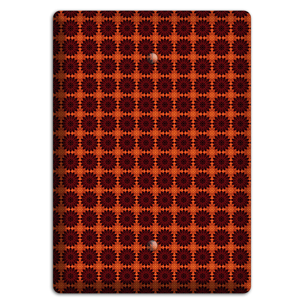 Red with Tiled Maroon Foulard Blank Wallplate