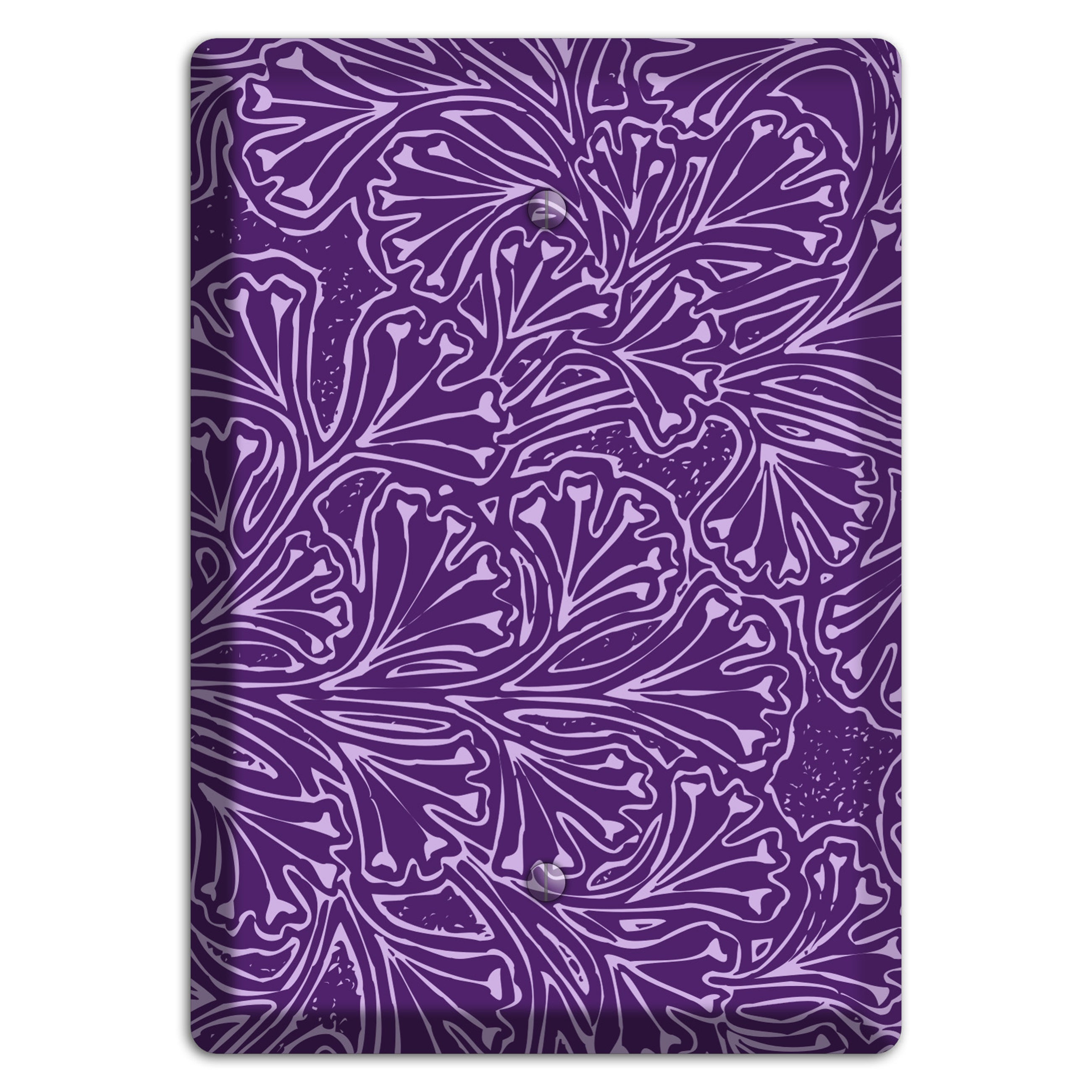 Deco Purple Interlocking Floral Blank Wallplate