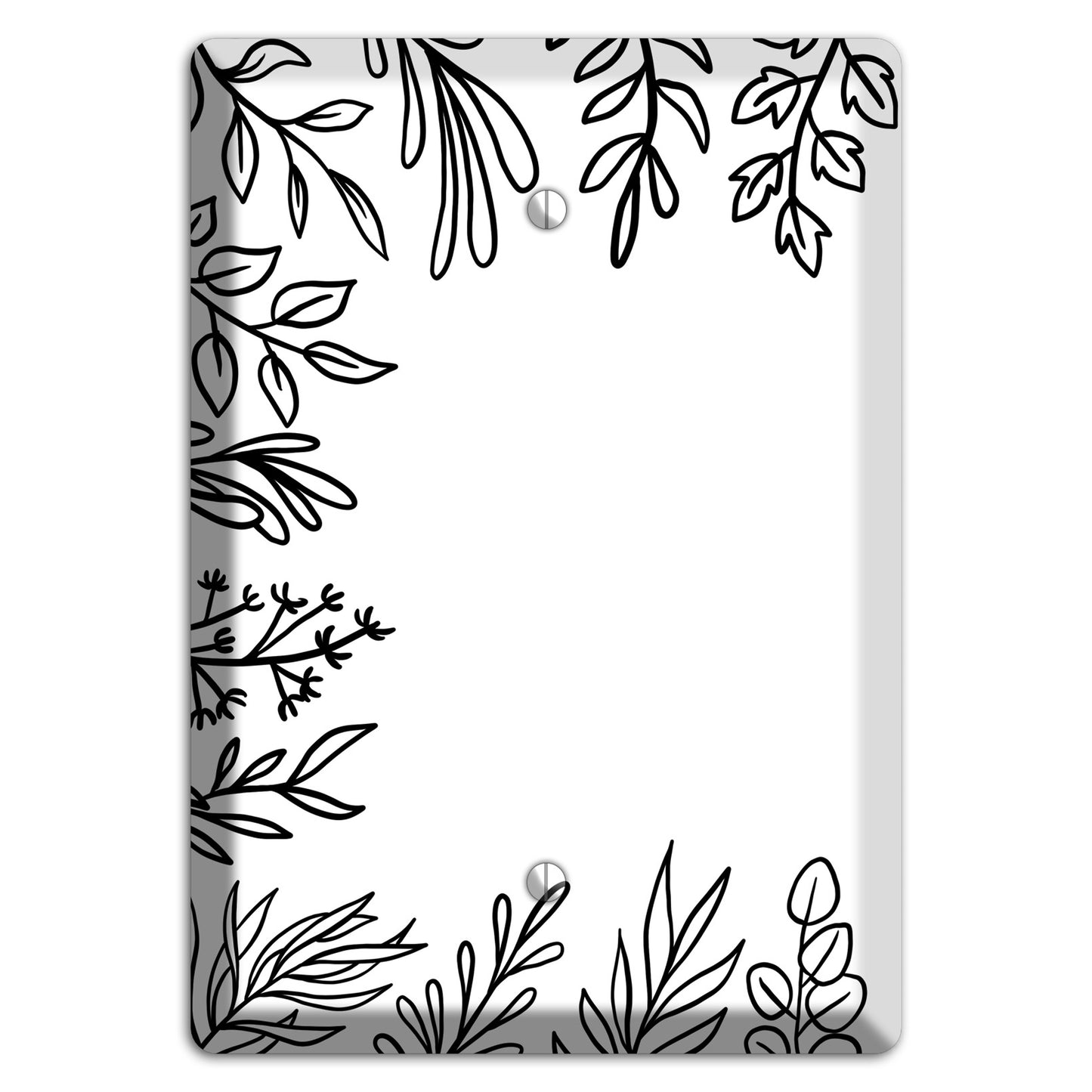 Hand-Drawn Floral 39 Blank Wallplate