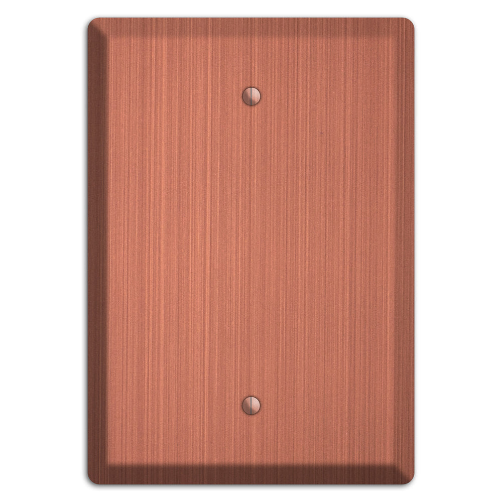 Antique Brushed Solid Copper Blank Wallplate