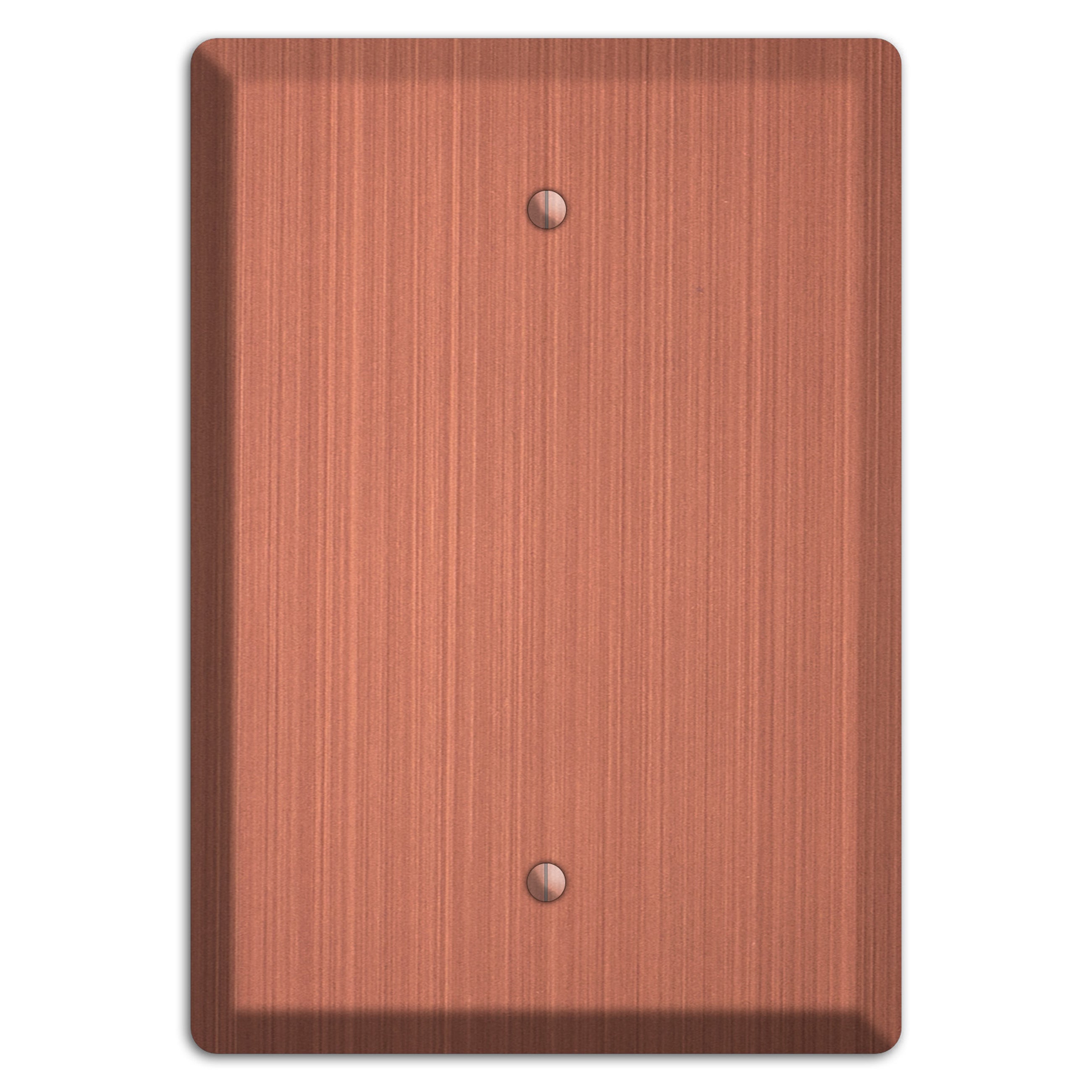 Antique Brushed Solid Copper Blank Wallplate