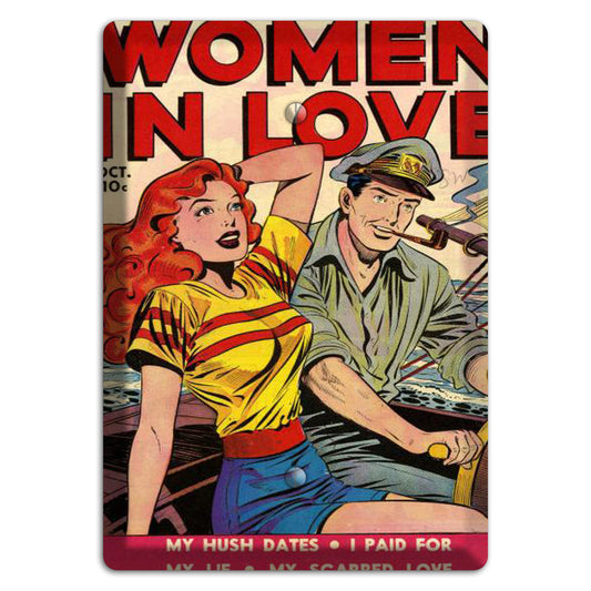 Women in Love Vintage Comics Blank Wallplate