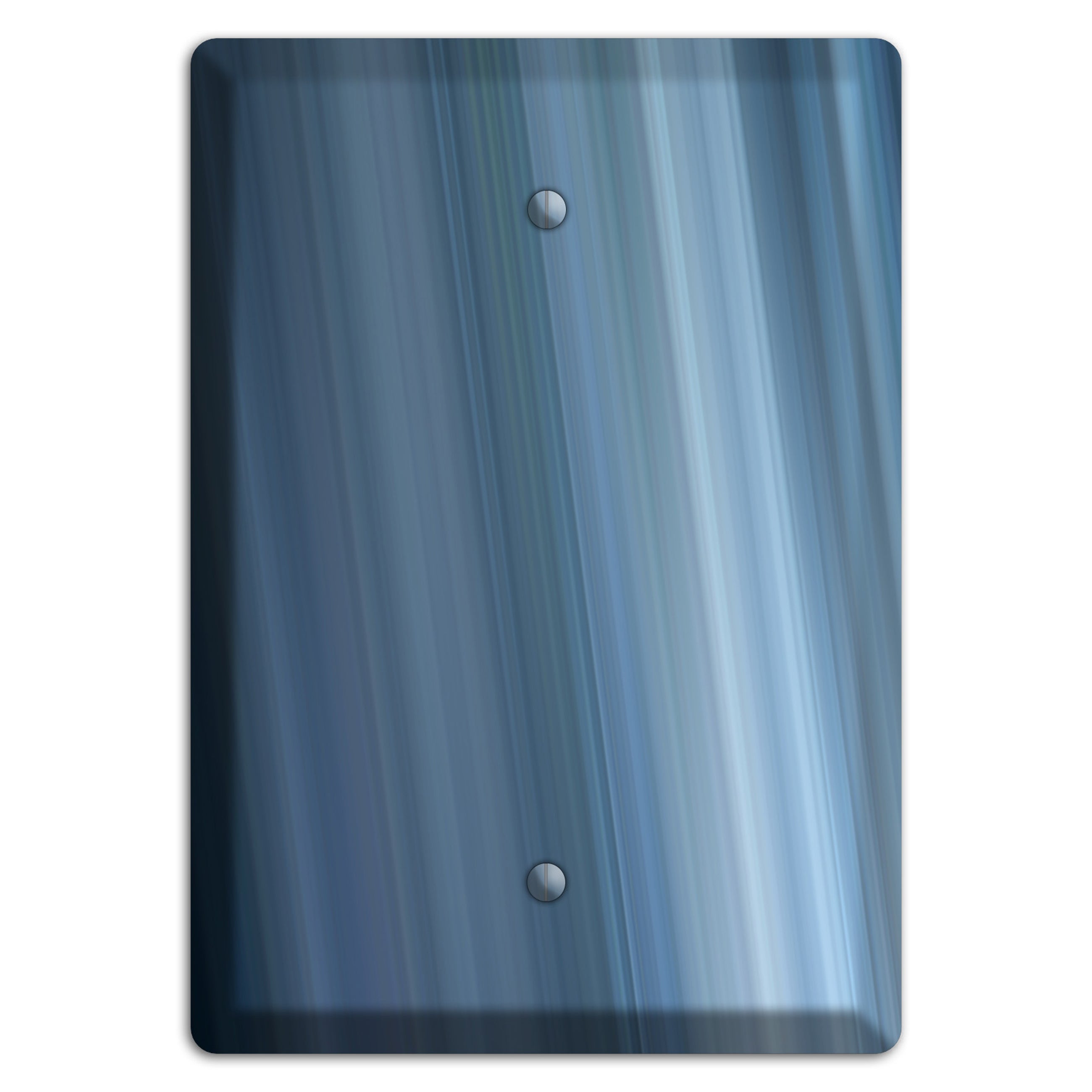 Brushed Blue Stripes Blank Wallplate