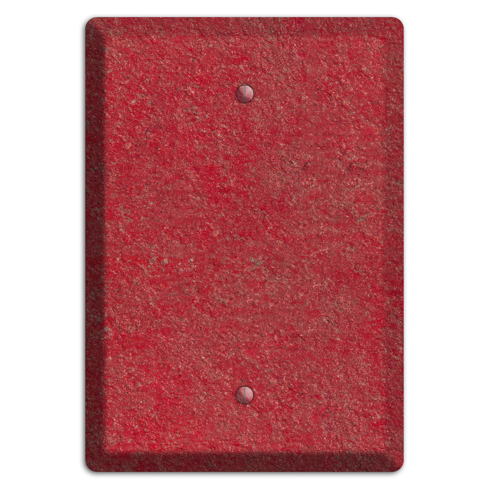 Stucco Red Blank Wallplate