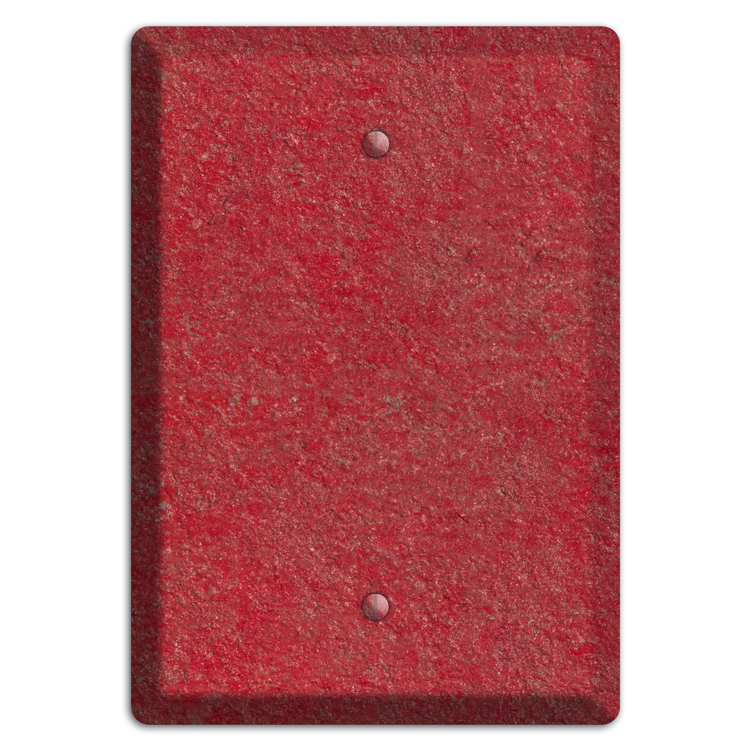 Stucco Red Blank Wallplate