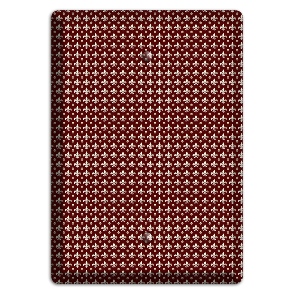 Brown Fleur de Lis Blank Wallplate