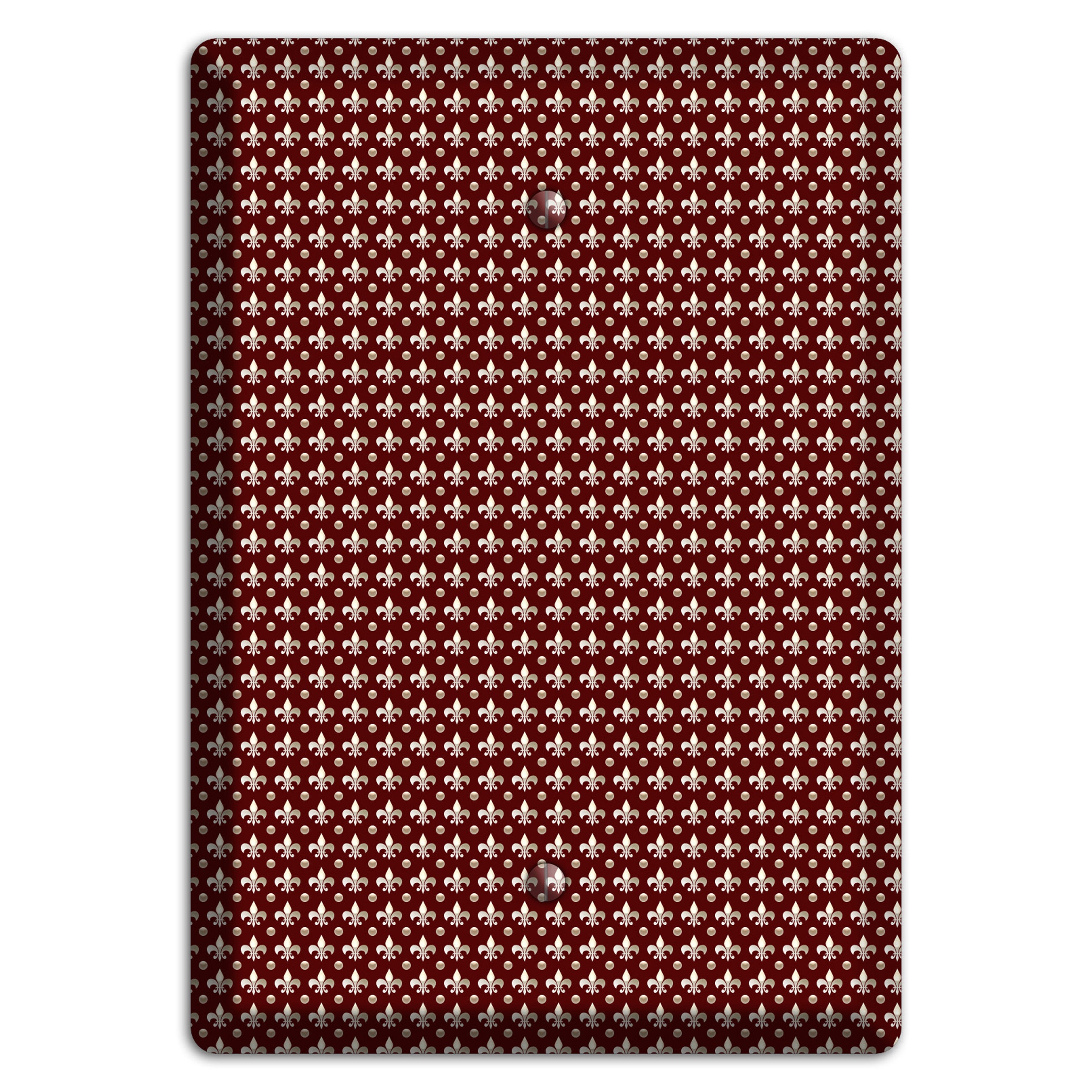 Brown Fleur de Lis Blank Wallplate