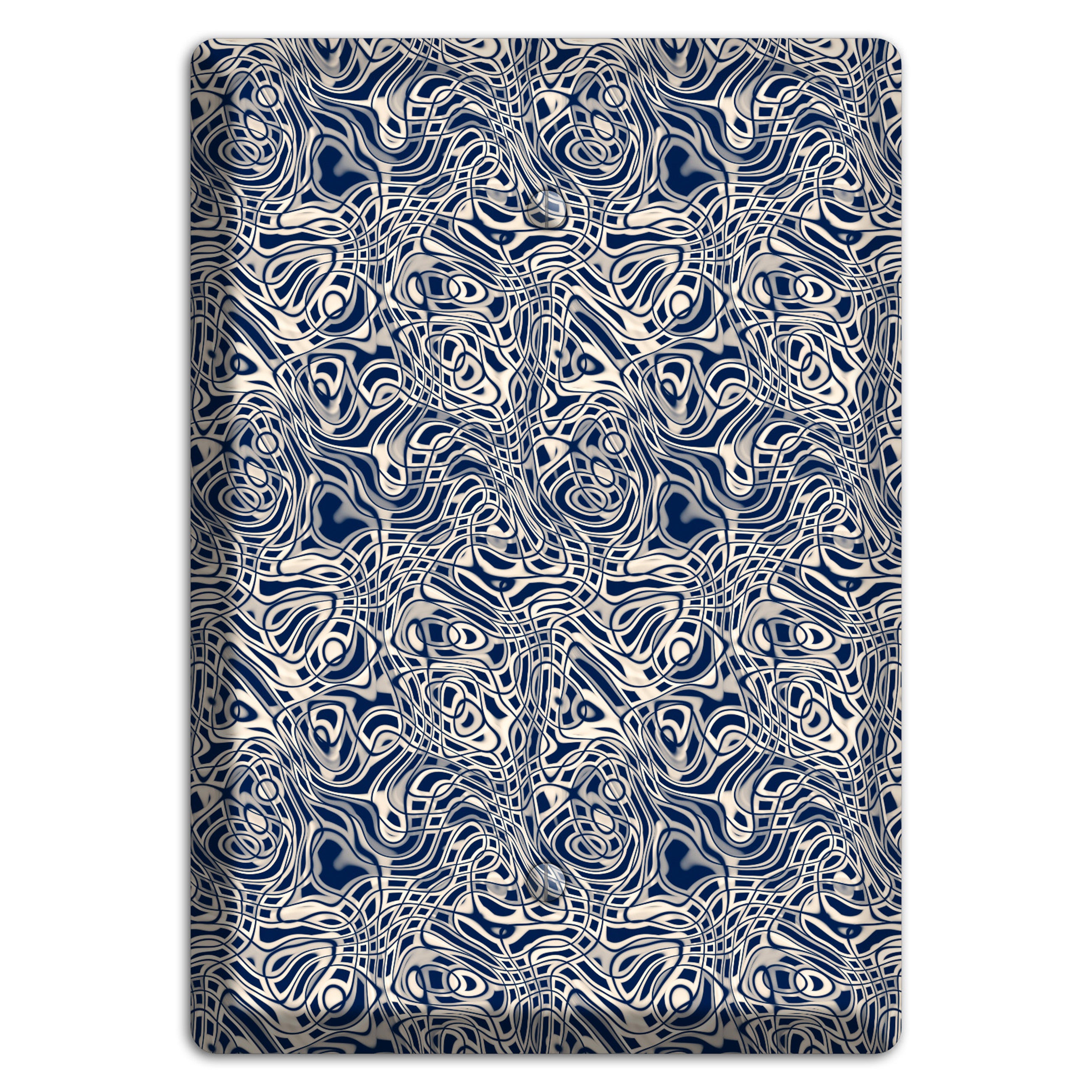 Blue Psychedelic Swirl Blank Wallplate