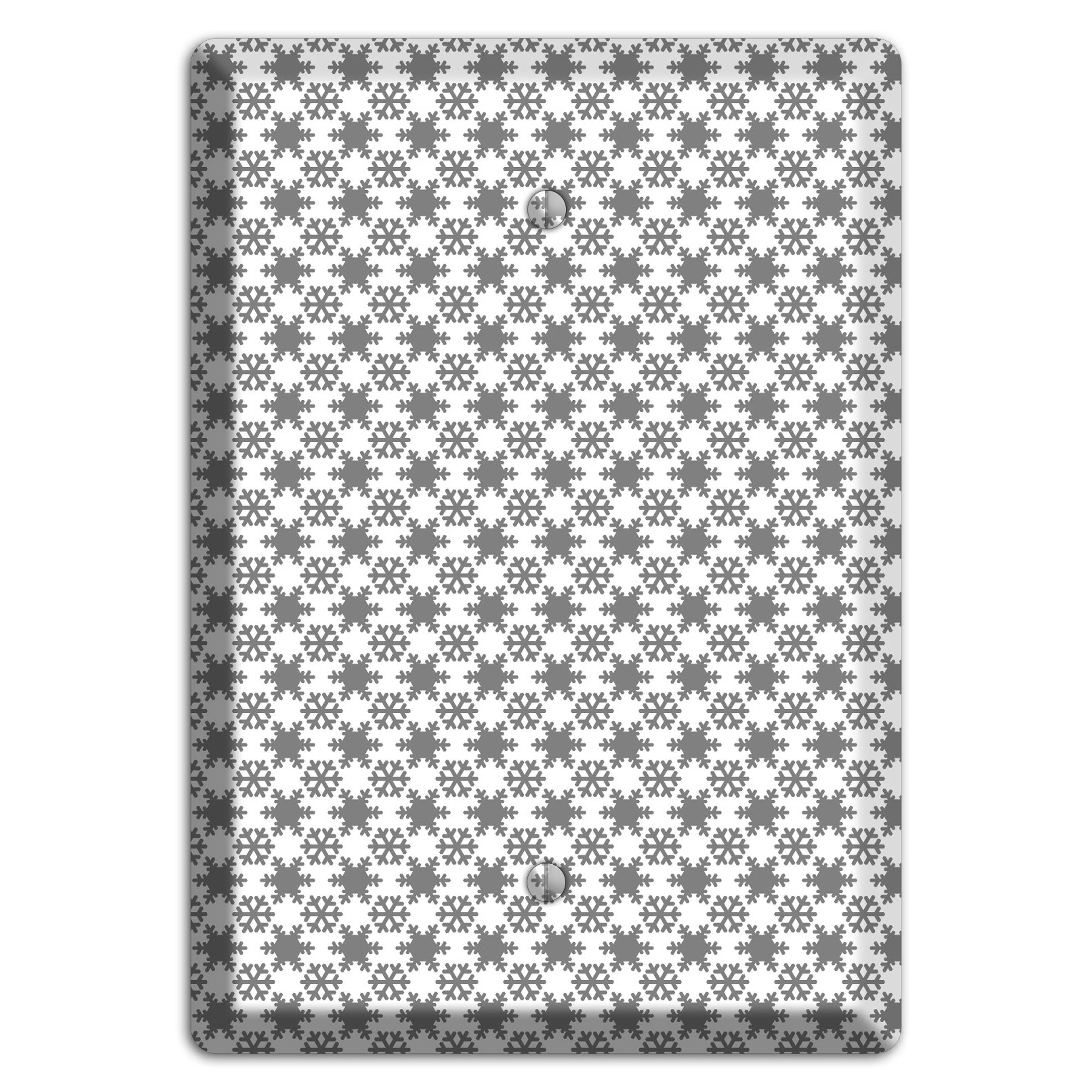 Grey Snowflakes Blank Wallplate