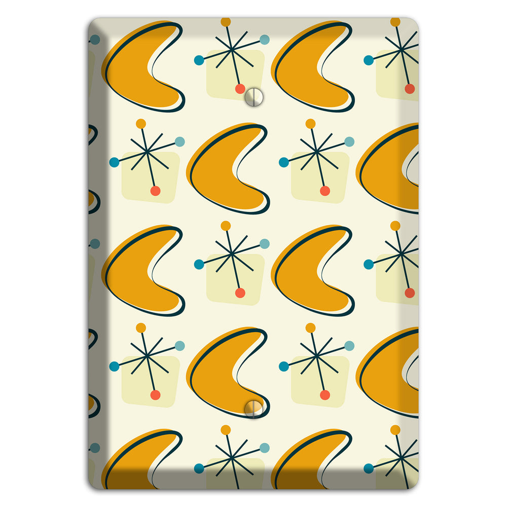 Yellow Boomerang Blank Wallplate