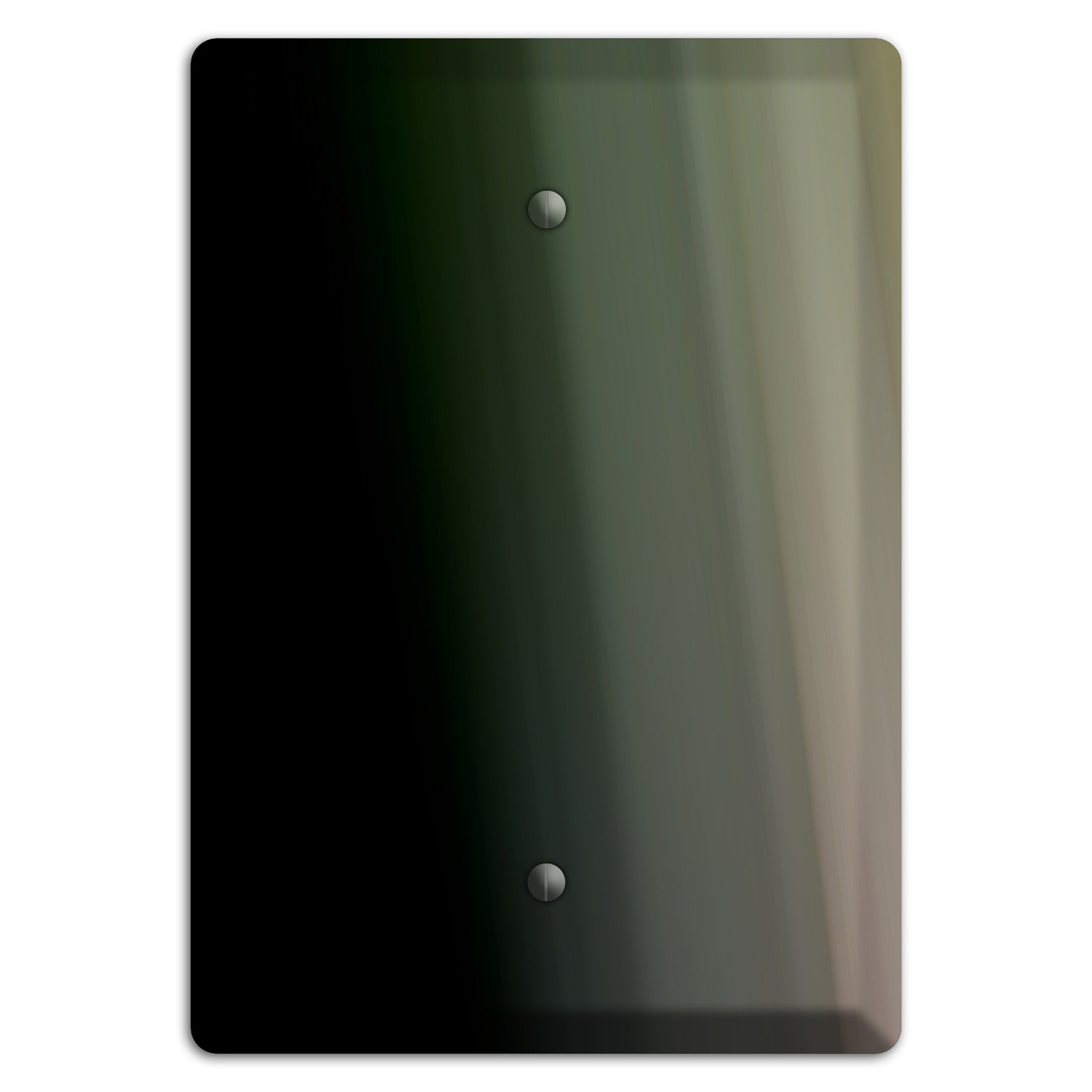 Black and Olive Ray of Light Blank Wallplate