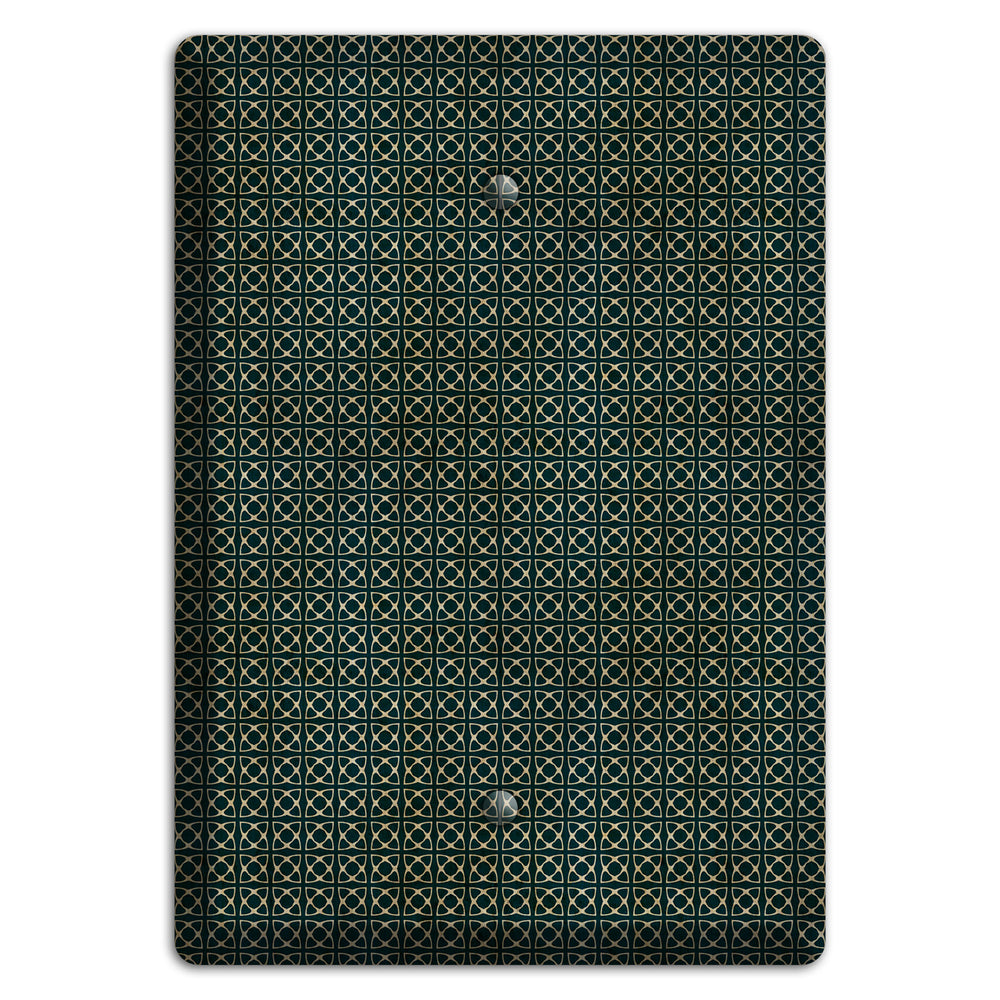 Dark Green Grunge Tiny Tiled Tapestry 5 Blank Wallplate