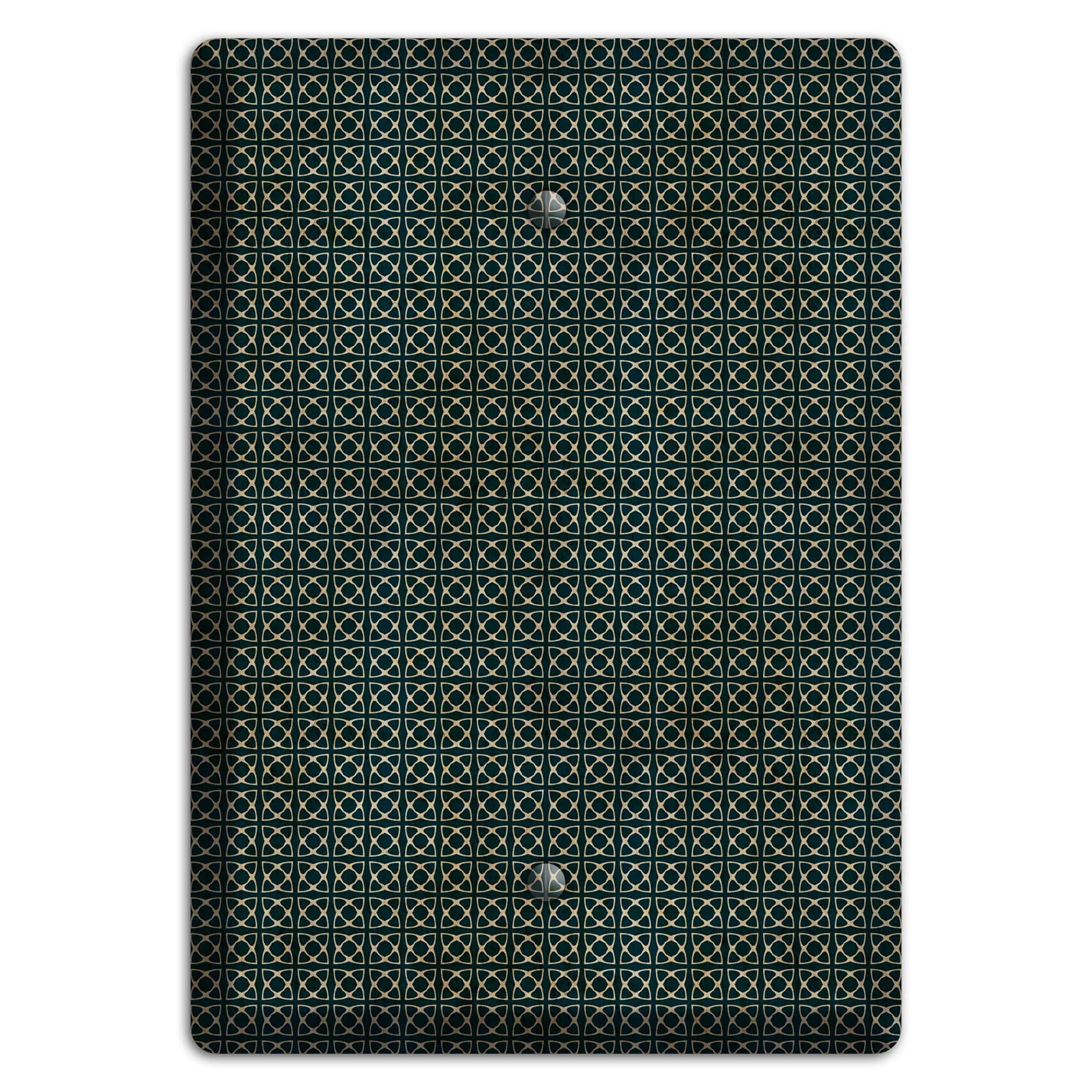 Dark Green Grunge Tiny Tiled Tapestry 5 Blank Wallplate