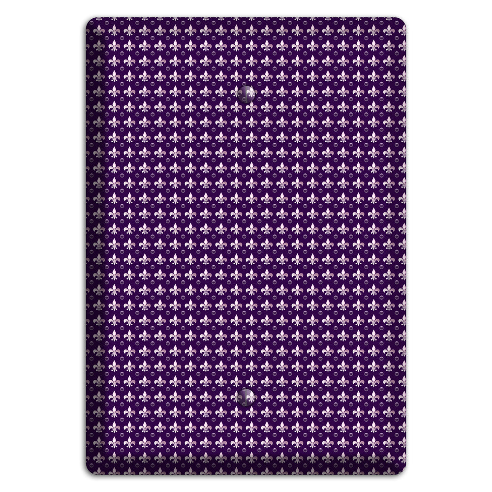 Purple Fleur de Lis Blank Wallplate