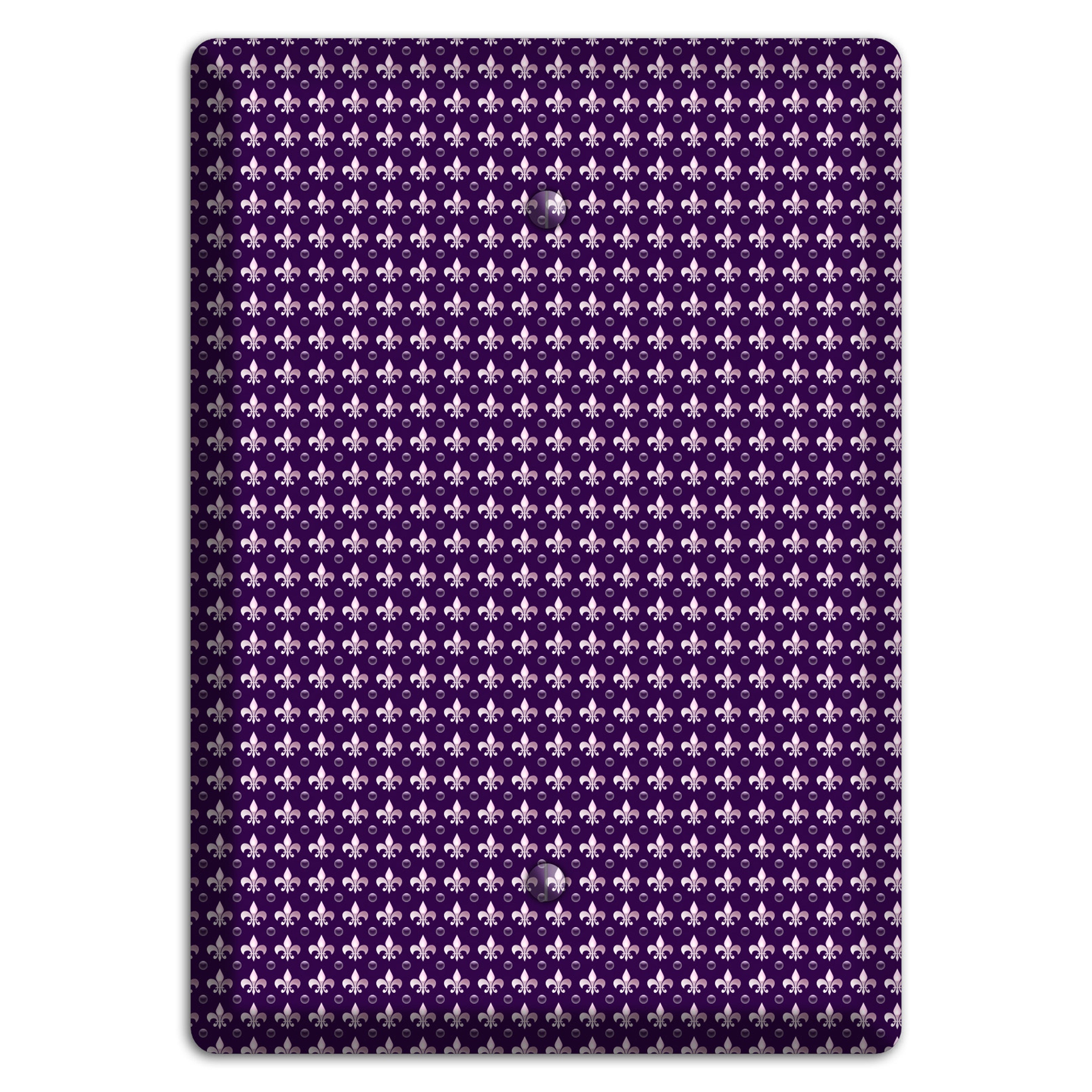 Purple Fleur de Lis Blank Wallplate