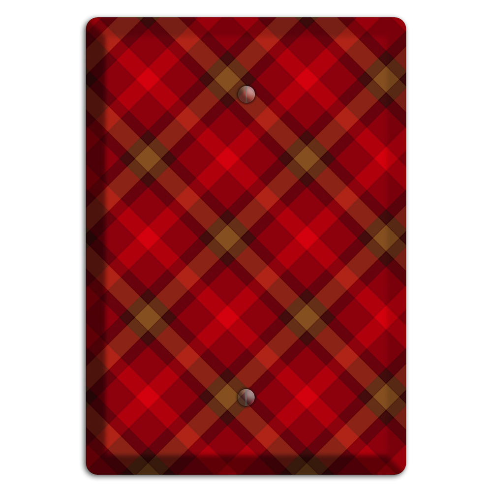 Red Tartan Blank Wallplate