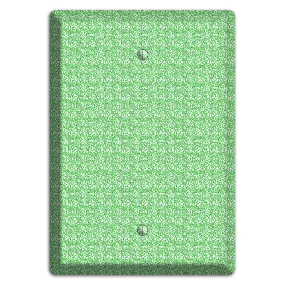 Green Pattern Blank Wallplate