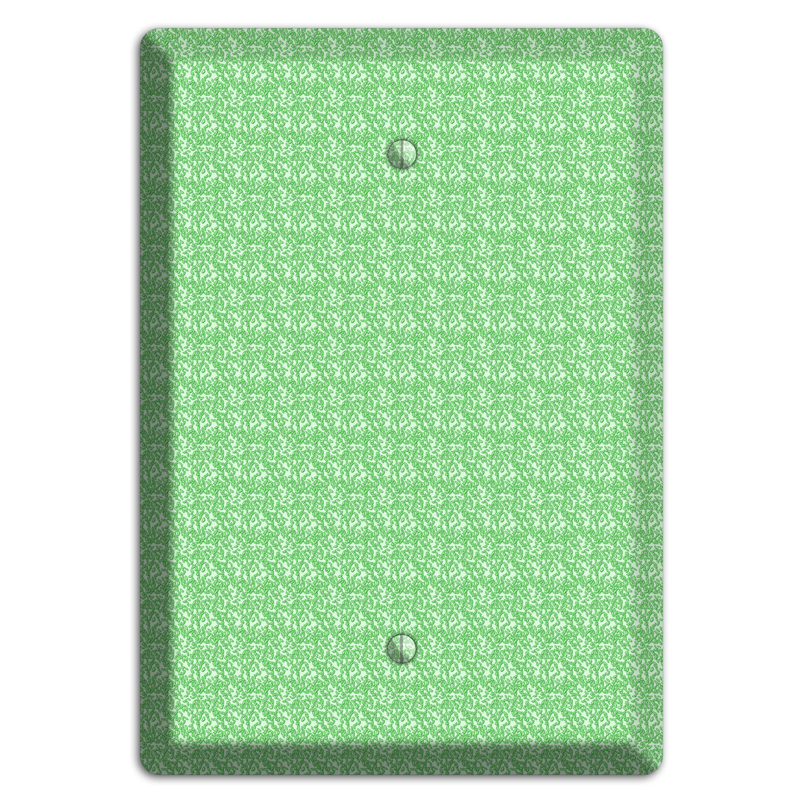 Green Pattern Blank Wallplate