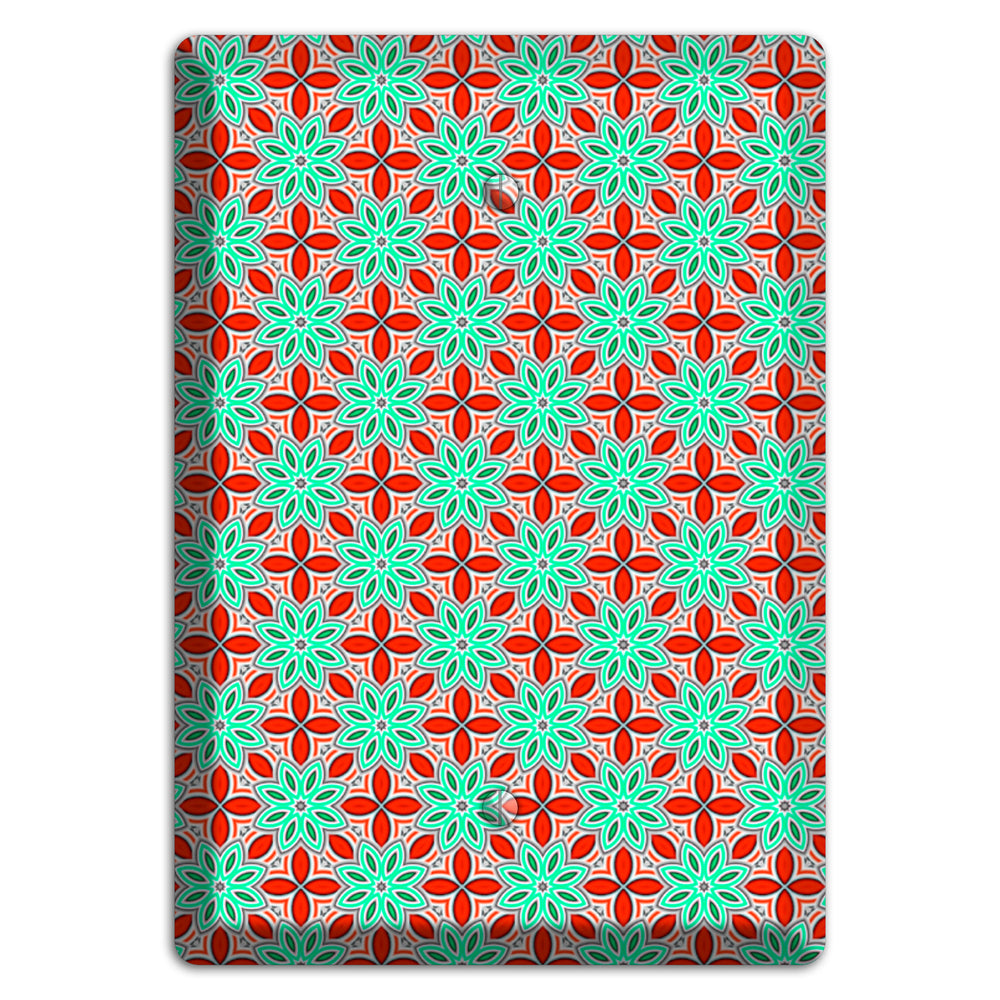 Green and Red Foulard 2 Blank Wallplate