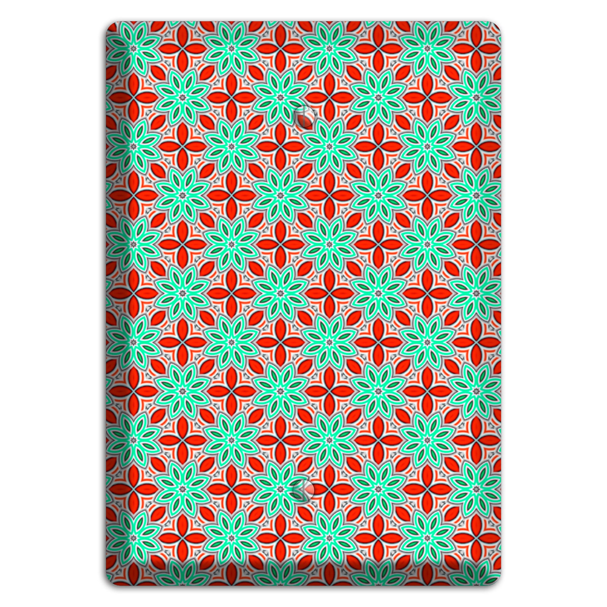 Green and Red Foulard 2 Blank Wallplate