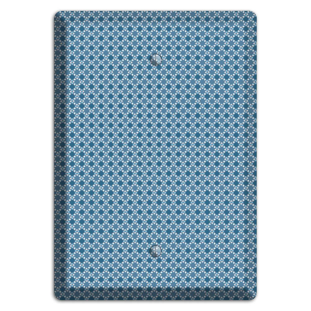Multi Blue Checkered Foulard Blank Wallplate