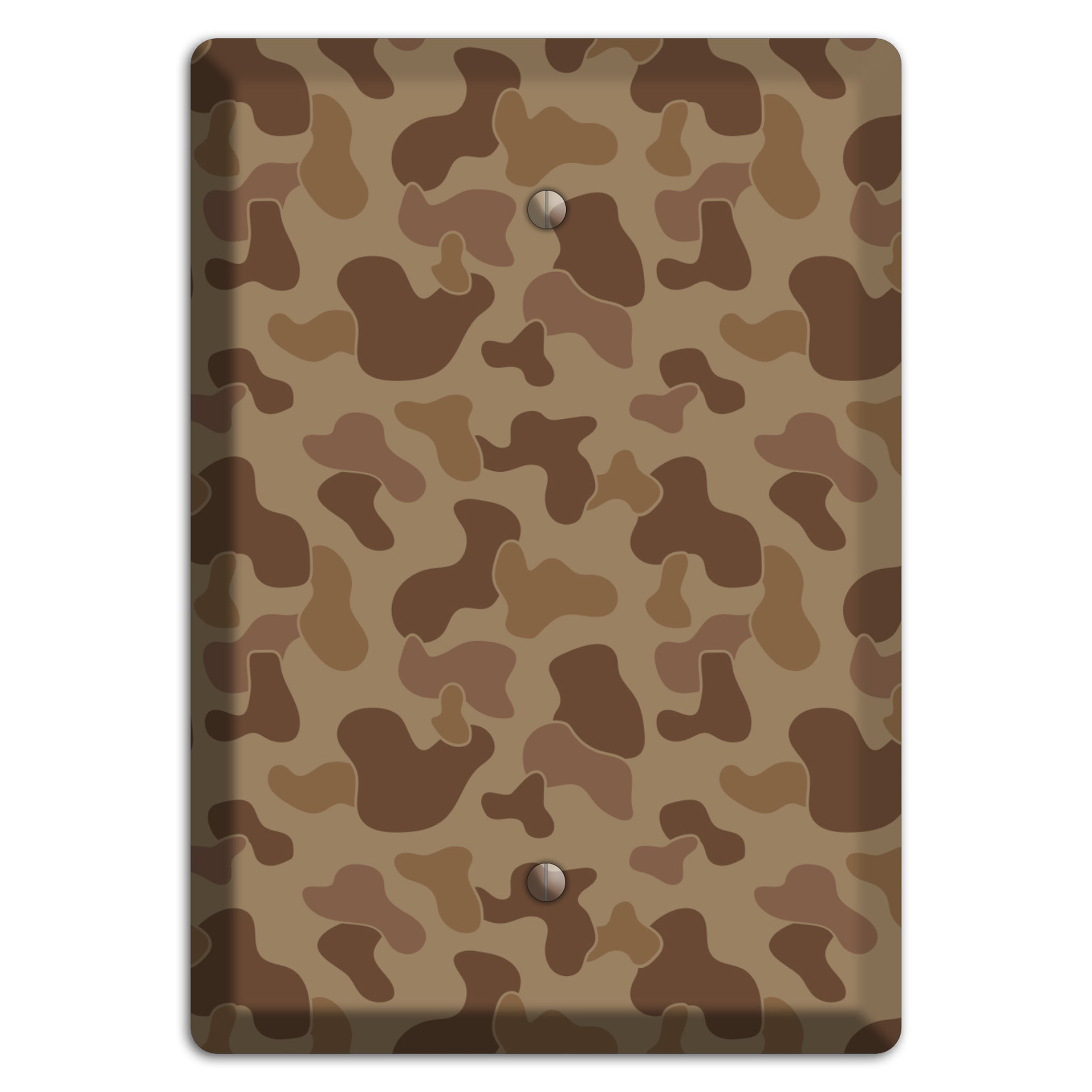 Jungle Brown Camo Blank Wallplate
