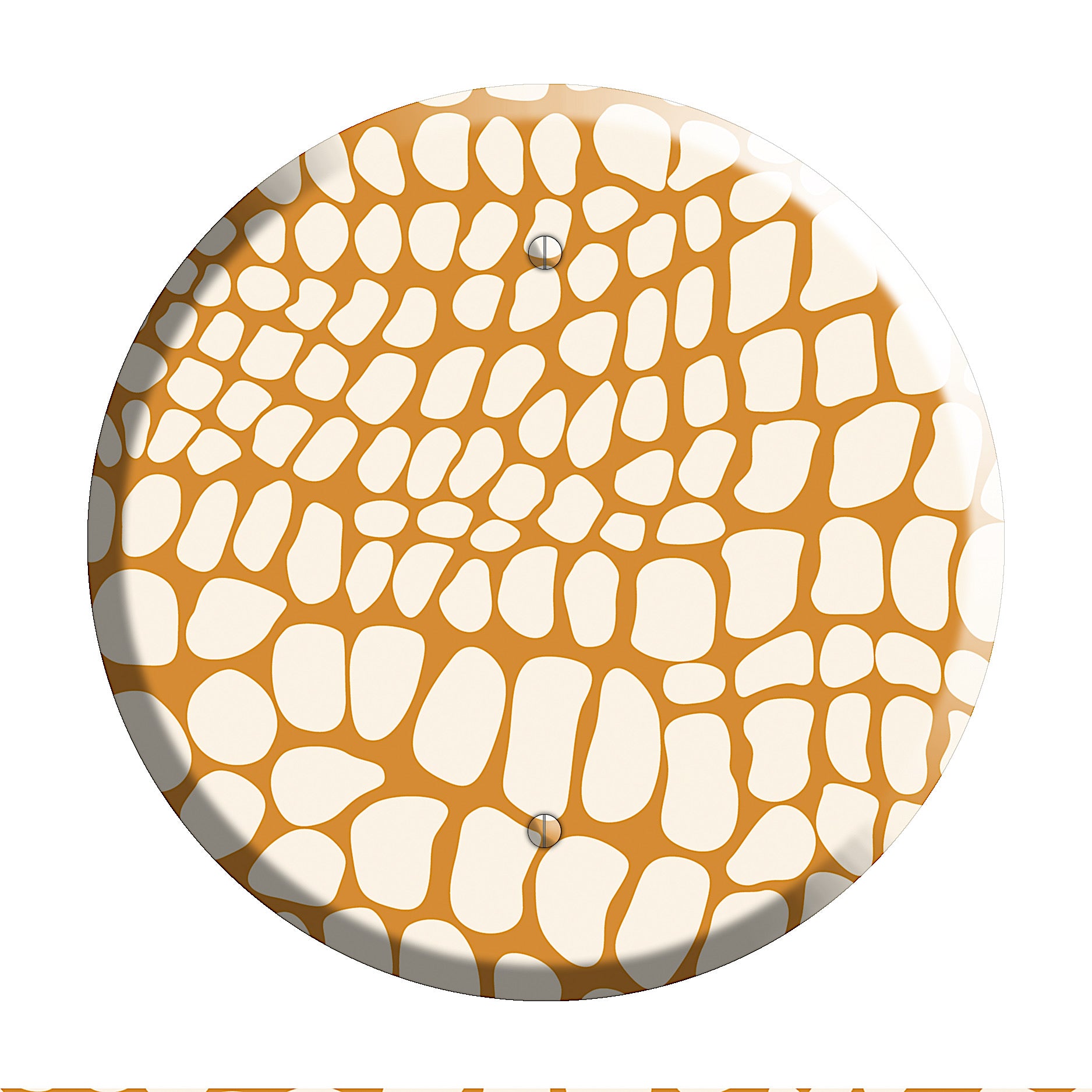 Orange Snakeskin Blank Wallplate
