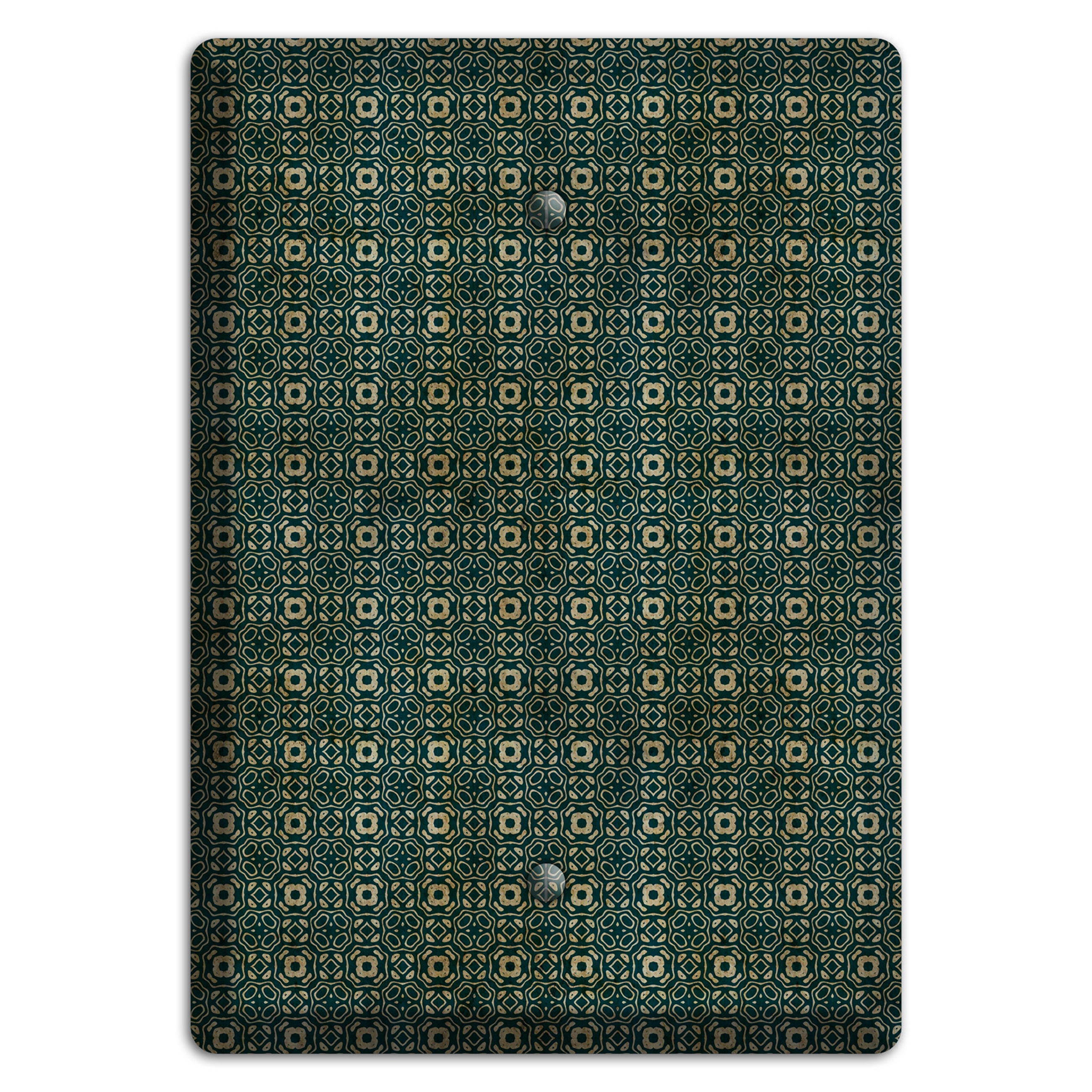 Dark Green Grunge Tapestry Blank Wallplate