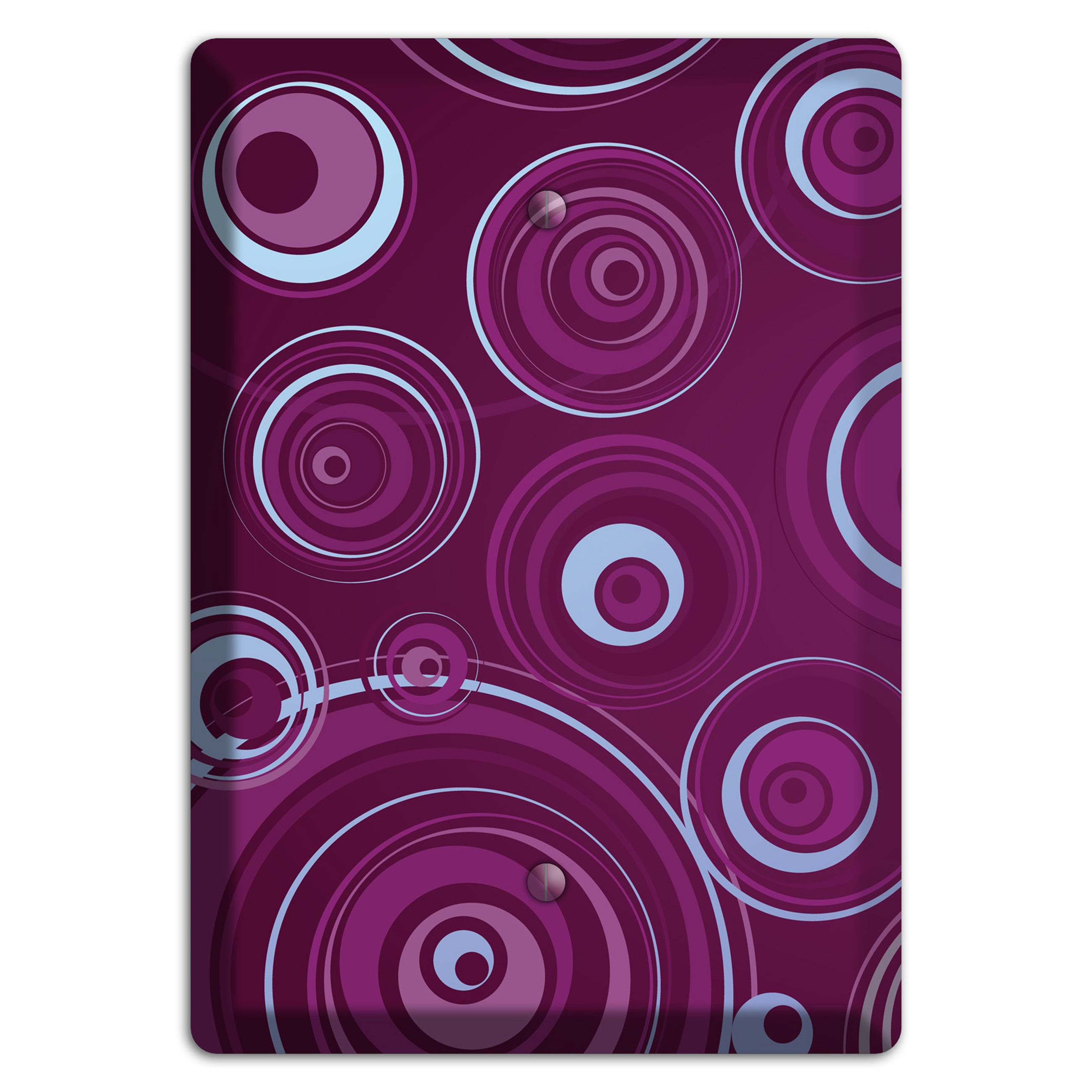 Purple Circles 3 Blank Wallplate