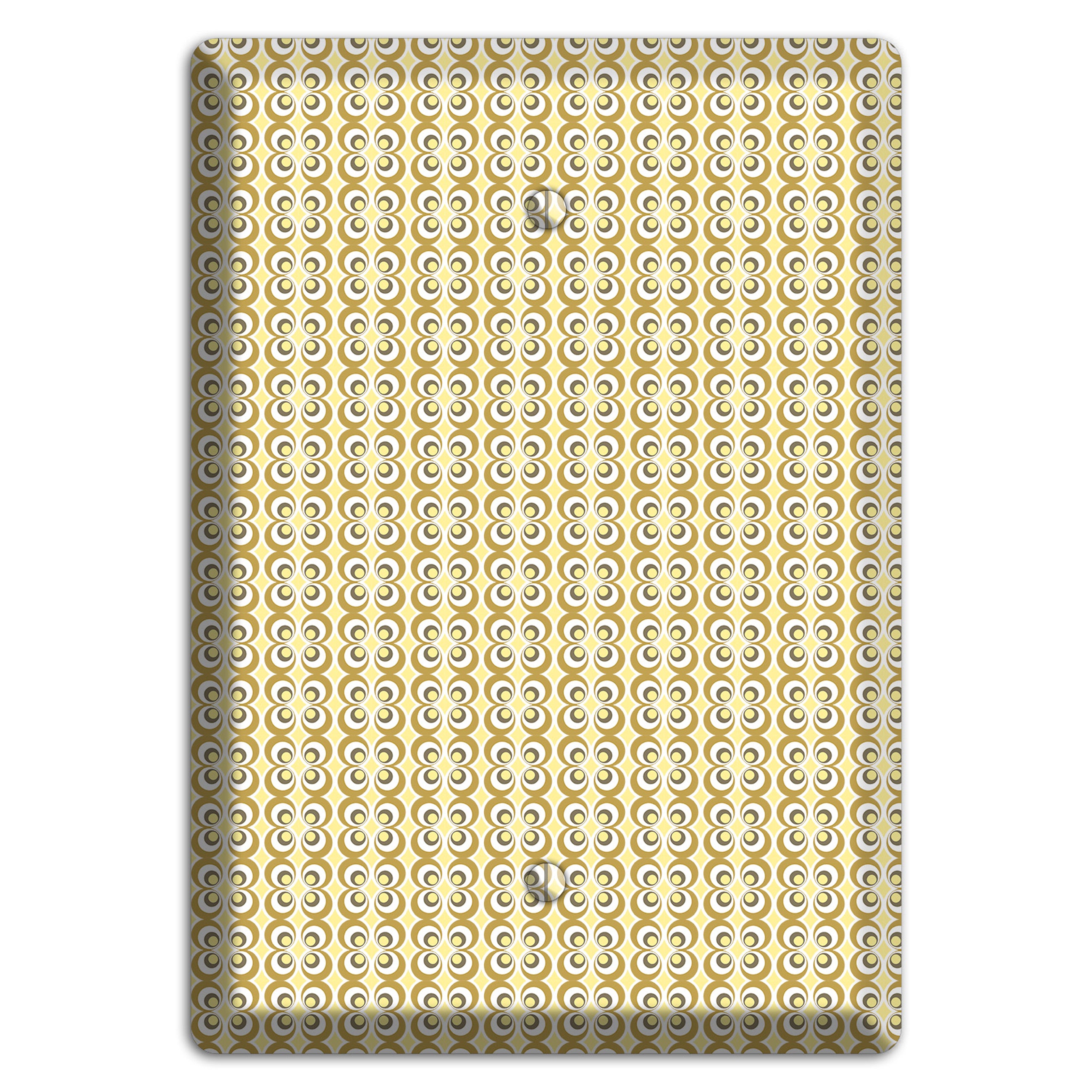 Yellow Offset Bullseye Blank Wallplate