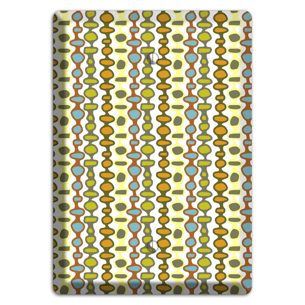 Multi Grey and Umber Bead and Reel Blank Wallplate