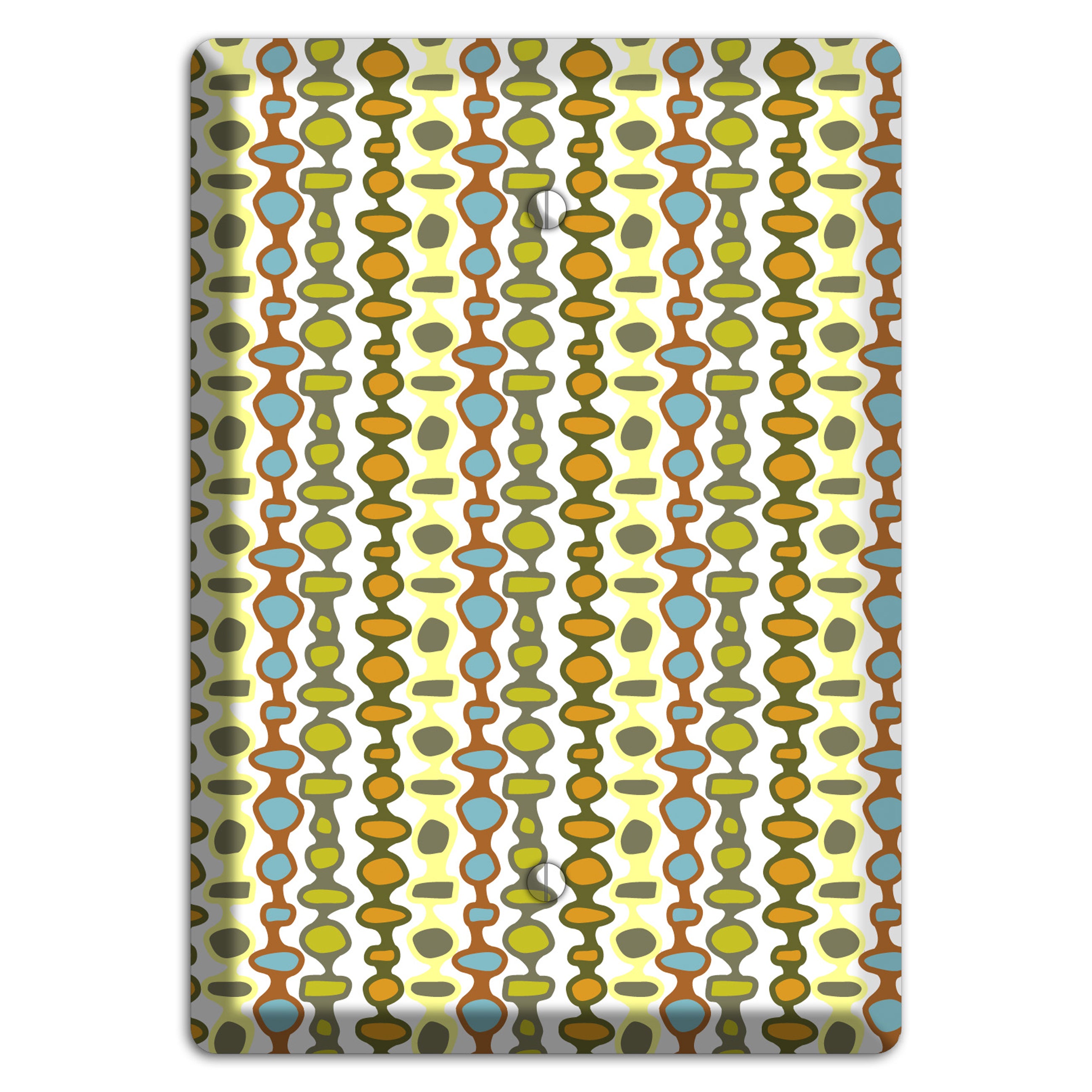 Multi Grey and Umber Bead and Reel Blank Wallplate