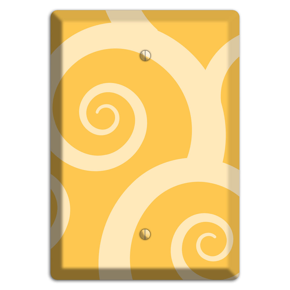 Yellow Tones Large Swirl Blank Wallplate