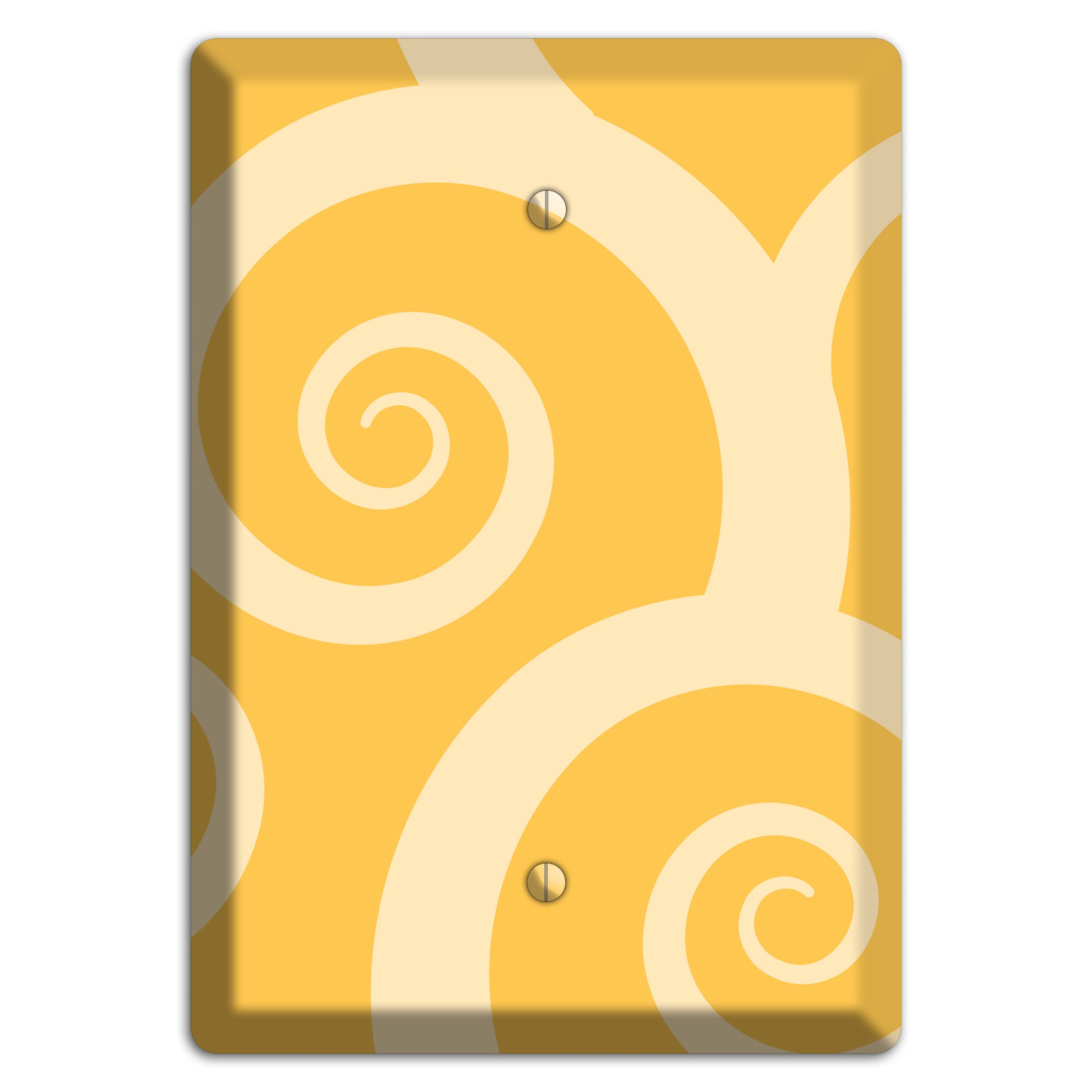 Yellow Tones Large Swirl Blank Wallplate