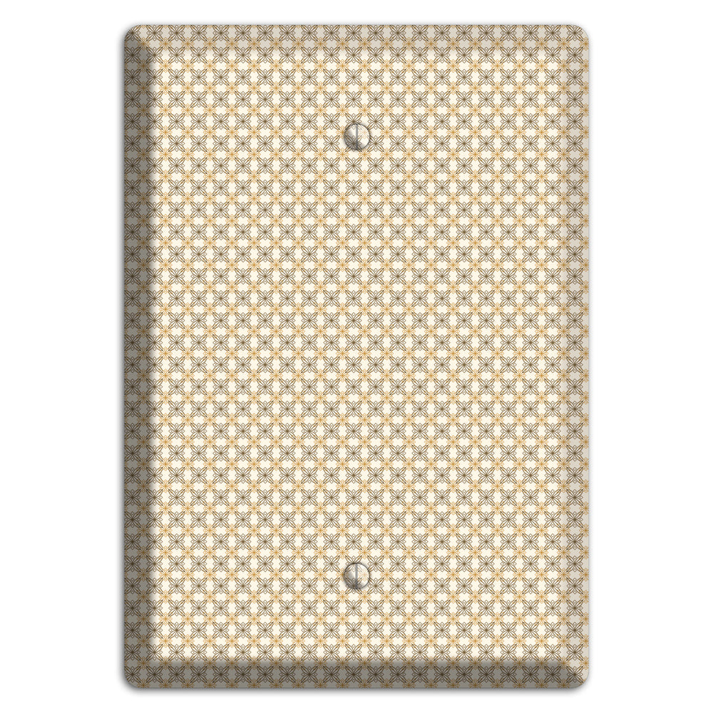 Multi Beige Tiled Arabesque Blank Wallplate