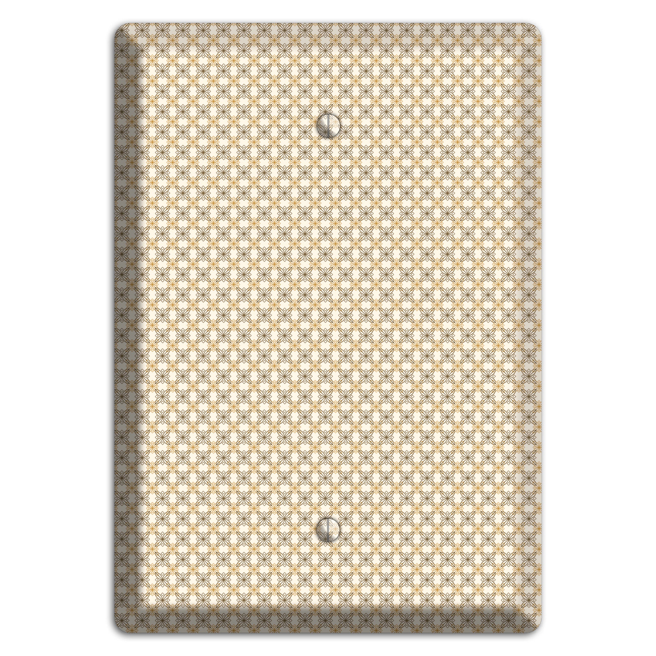 Multi Beige Tiled Arabesque Blank Wallplate