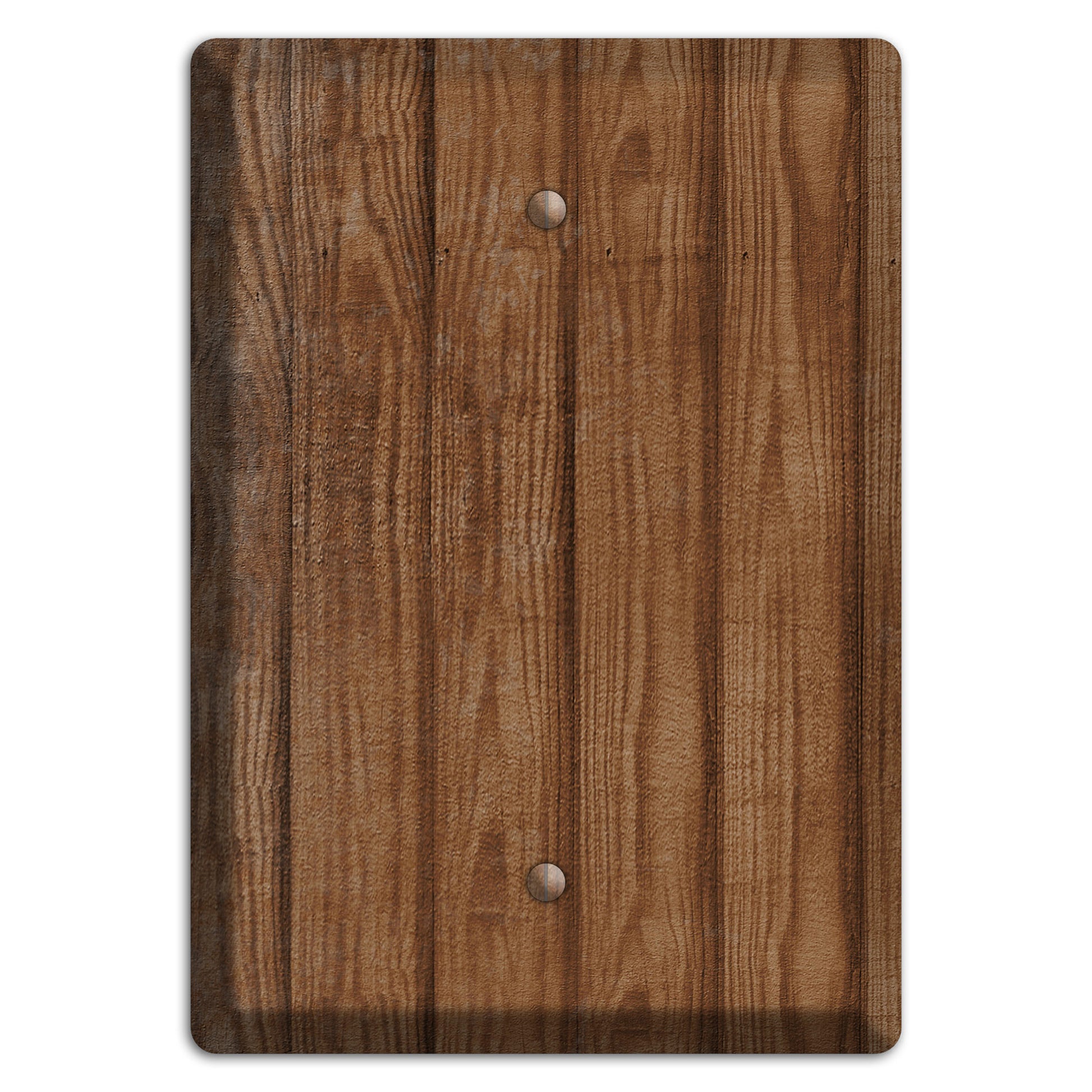 Old Copper Weathered Wood Blank Wallplate