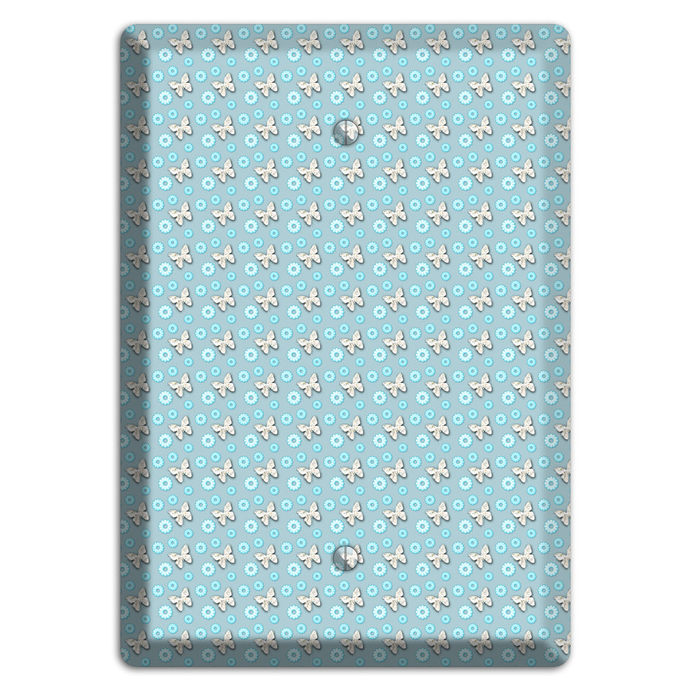 Blue with Butterflies Blank Wallplate