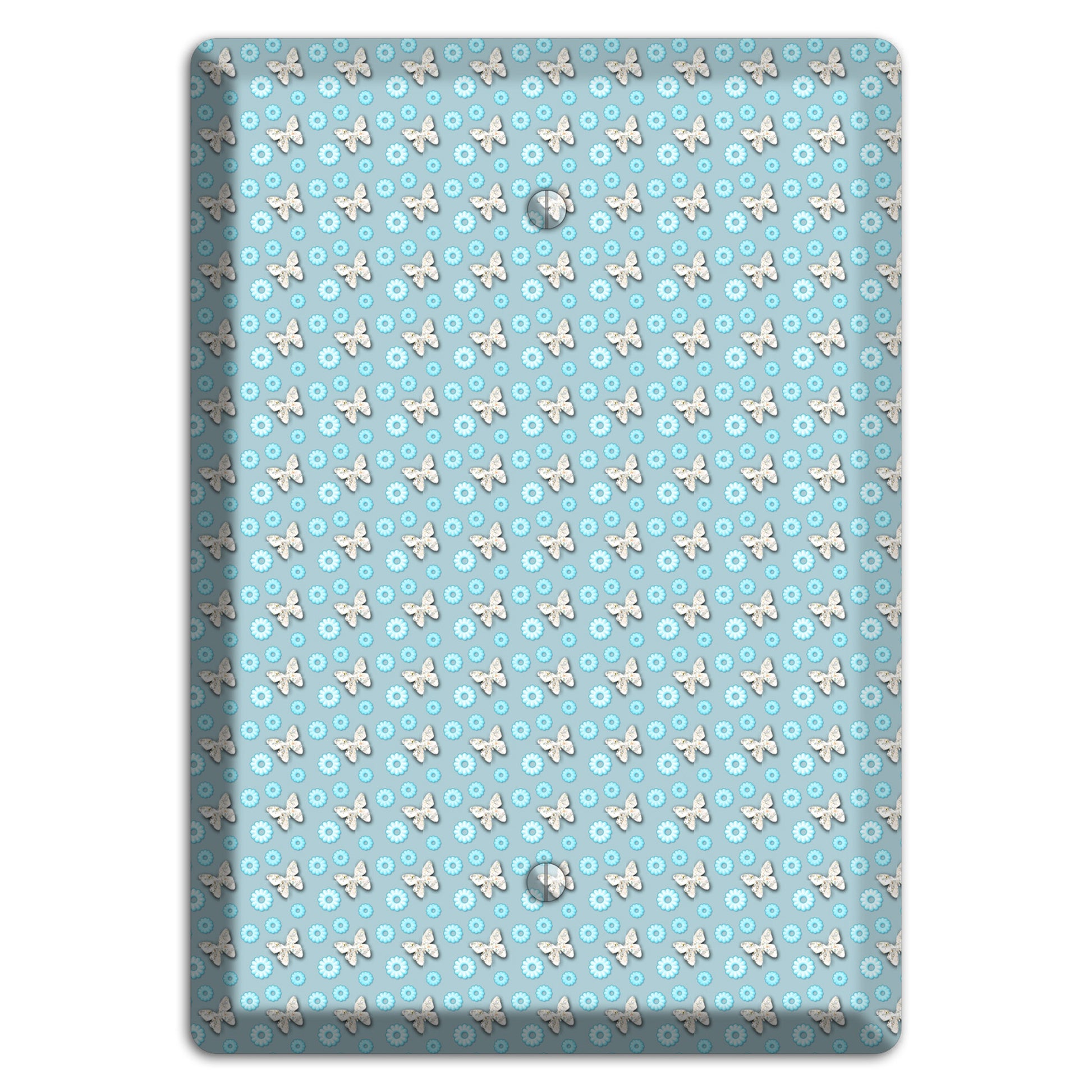 Blue with Butterflies Blank Wallplate